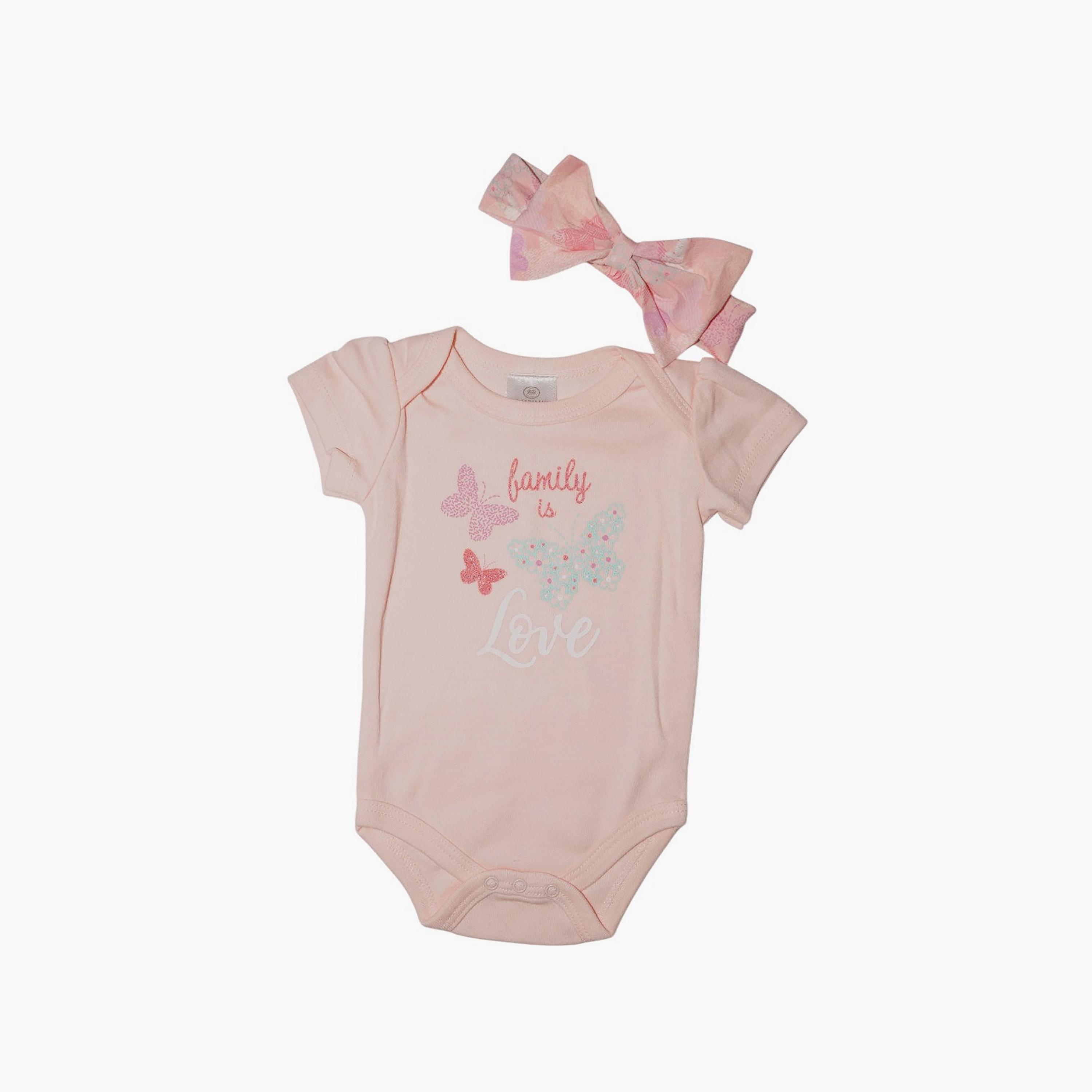 Bambimici Short Sleeve Butterfly Printed Bodysuit & Shorts with Headband Set-baby-girls-clothing-bodysuits-image-2