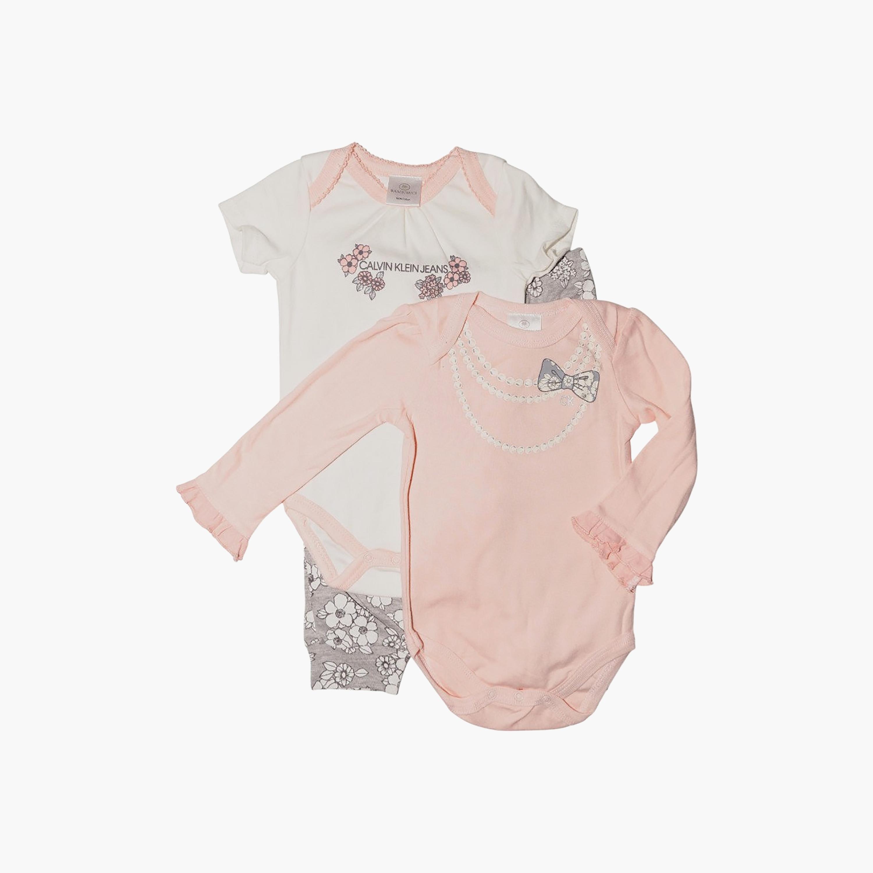 طقم بودي سوت "شوجر أند سبايس" مع بيجامة قطعتين بأكمام قصيرة من بامبيميتشي-baby-girls-clothing-setsandcoords-image-1