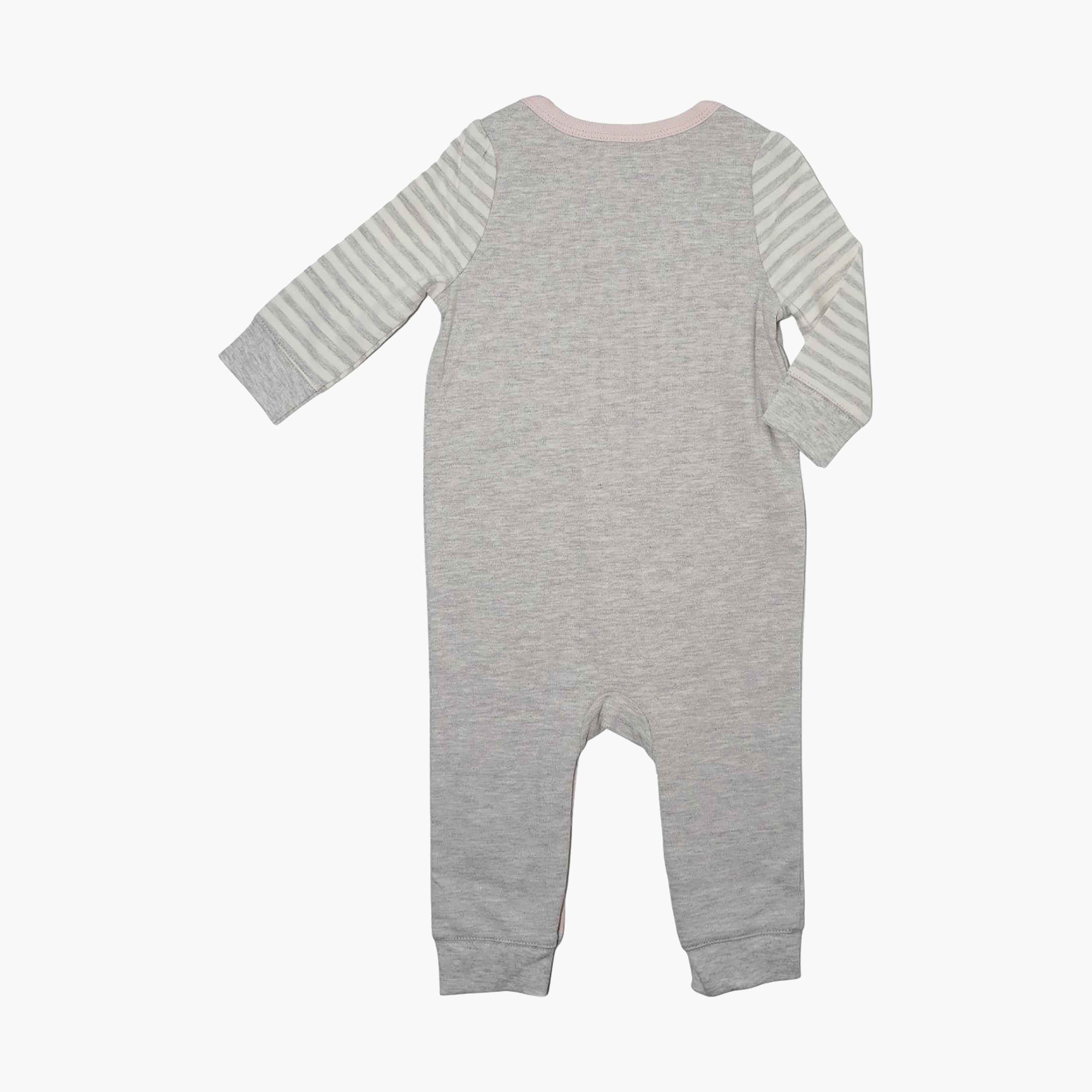 Bambimici 2-Piece Long Sleeves owl Cozy Romper & Bib Set-girls-clothing-rompers-image-3