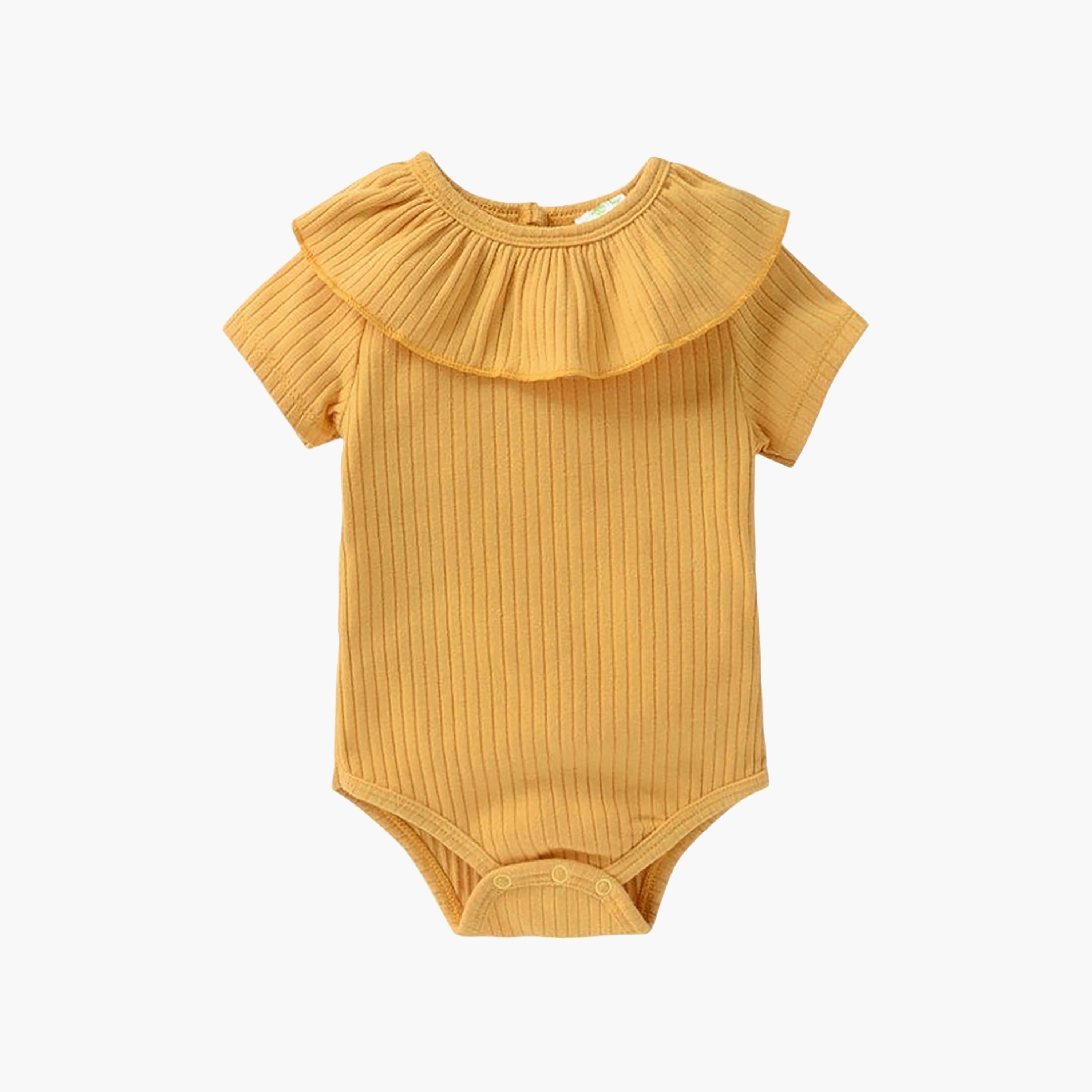 Bambimici Short Sleeve Plain Bodysuit-baby-girls-clothing-bodysuits-image-1