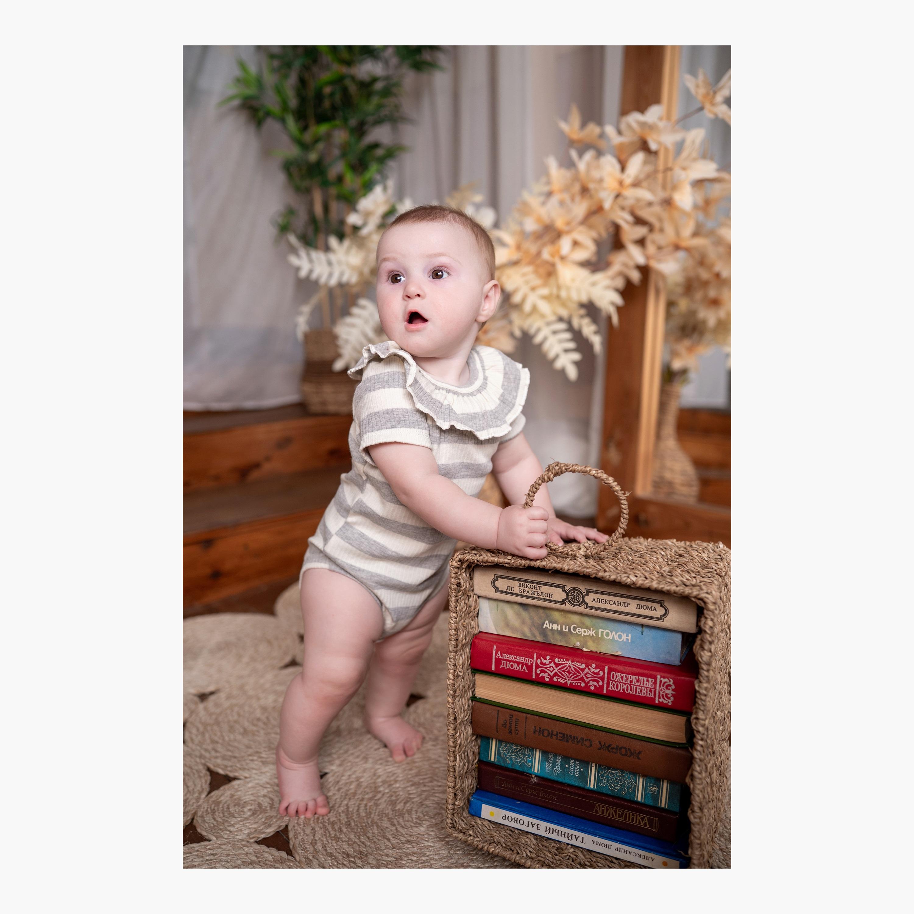 بودي سوت بأكمام قصيرة وطبعة "سترايب" مخططة من بامبيميتشي-baby-girls-clothing-bodysuits-image-14