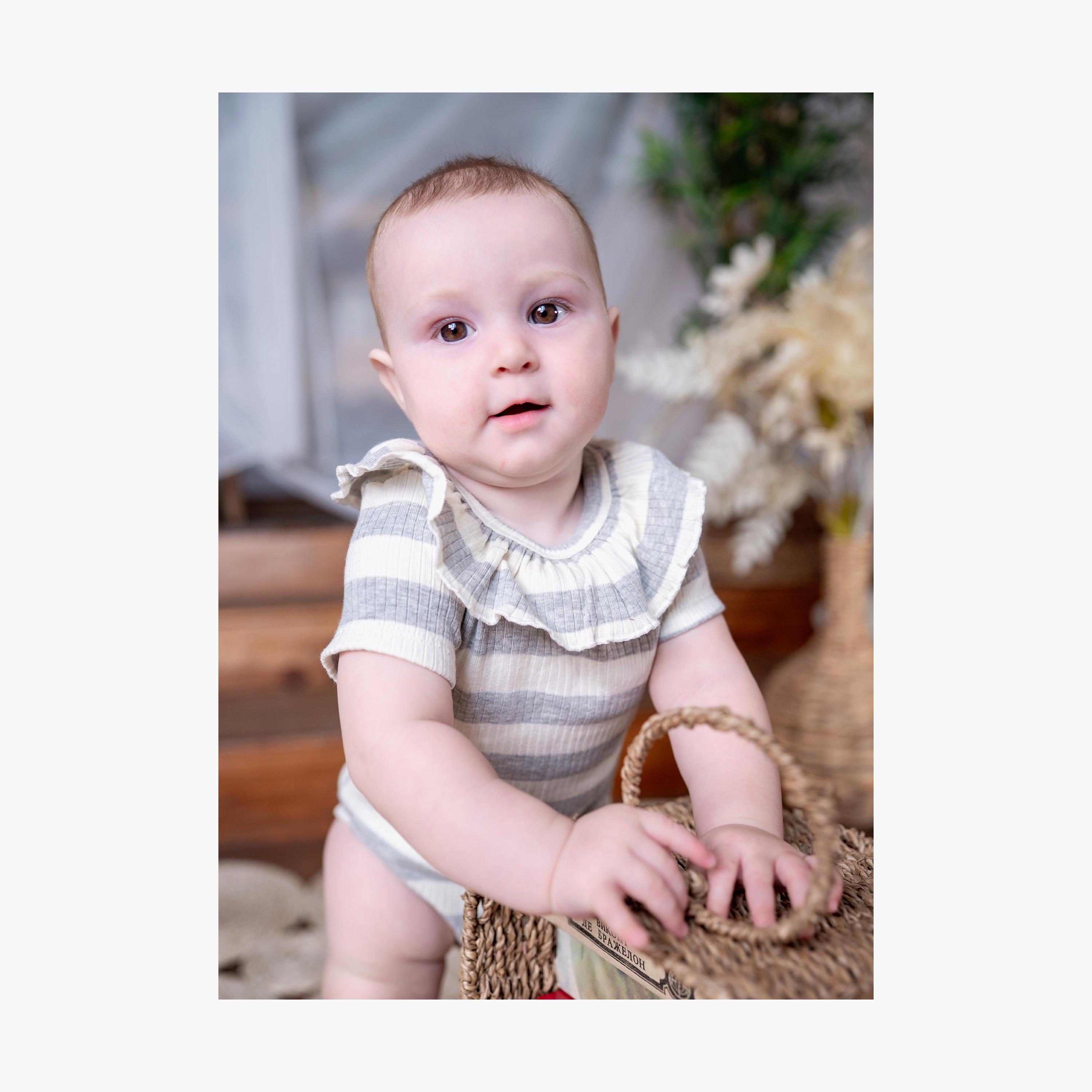 بودي سوت بأكمام قصيرة وطبعة "سترايب" مخططة من بامبيميتشي-baby-girls-clothing-bodysuits-image-9