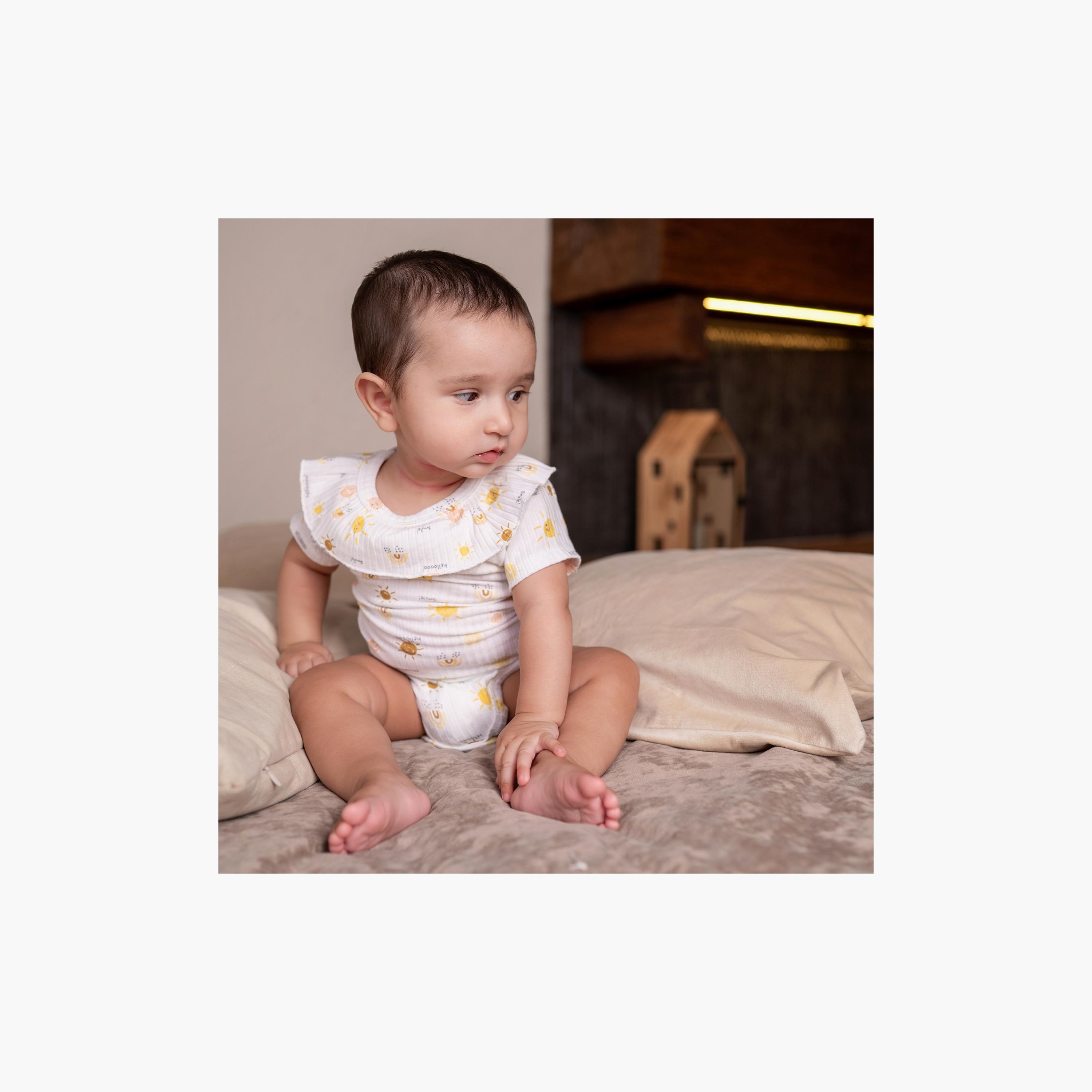 Bambimici Short Sleeve Sun Printed Bodysuit-baby-girls-clothing-bodysuits-image-11