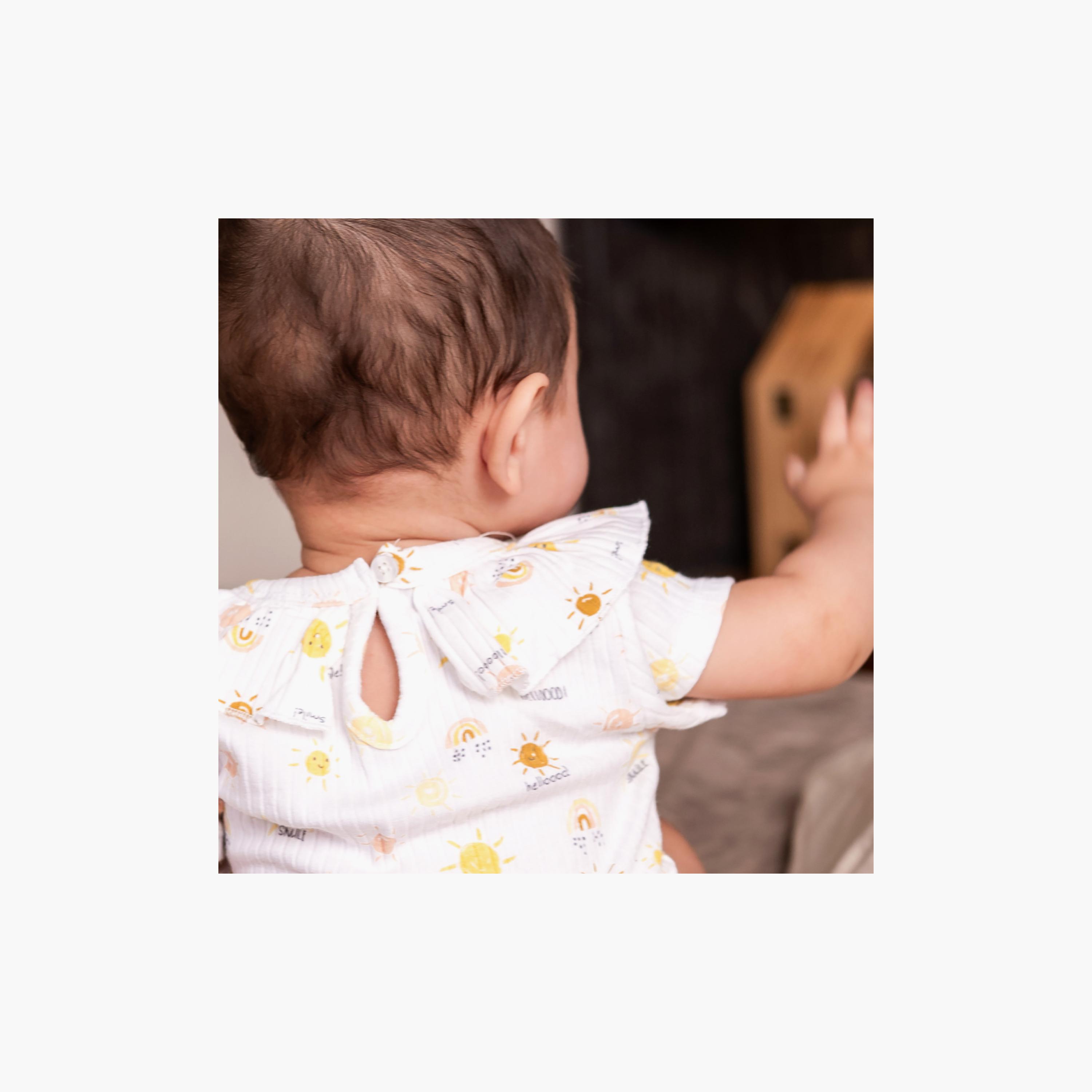 Bambimici Short Sleeve Sun Printed Bodysuit-baby-girls-clothing-bodysuits-image-3