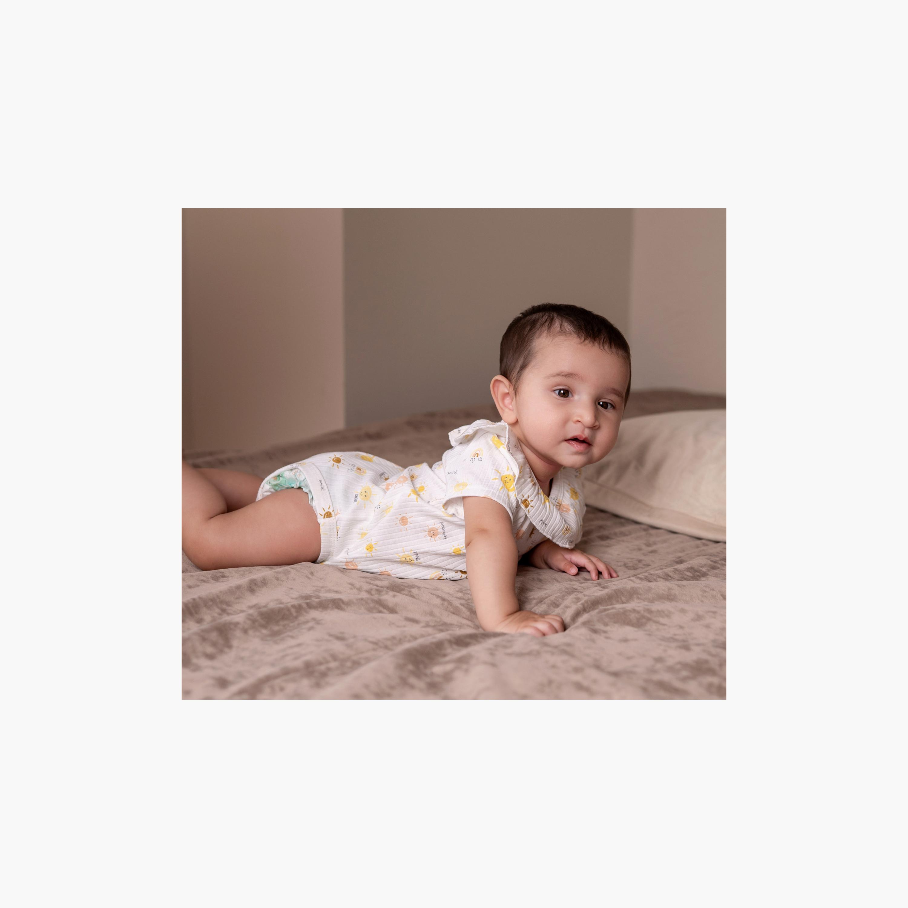 Bambimici Short Sleeve Sun Printed Bodysuit-baby-girls-clothing-bodysuits-image-6