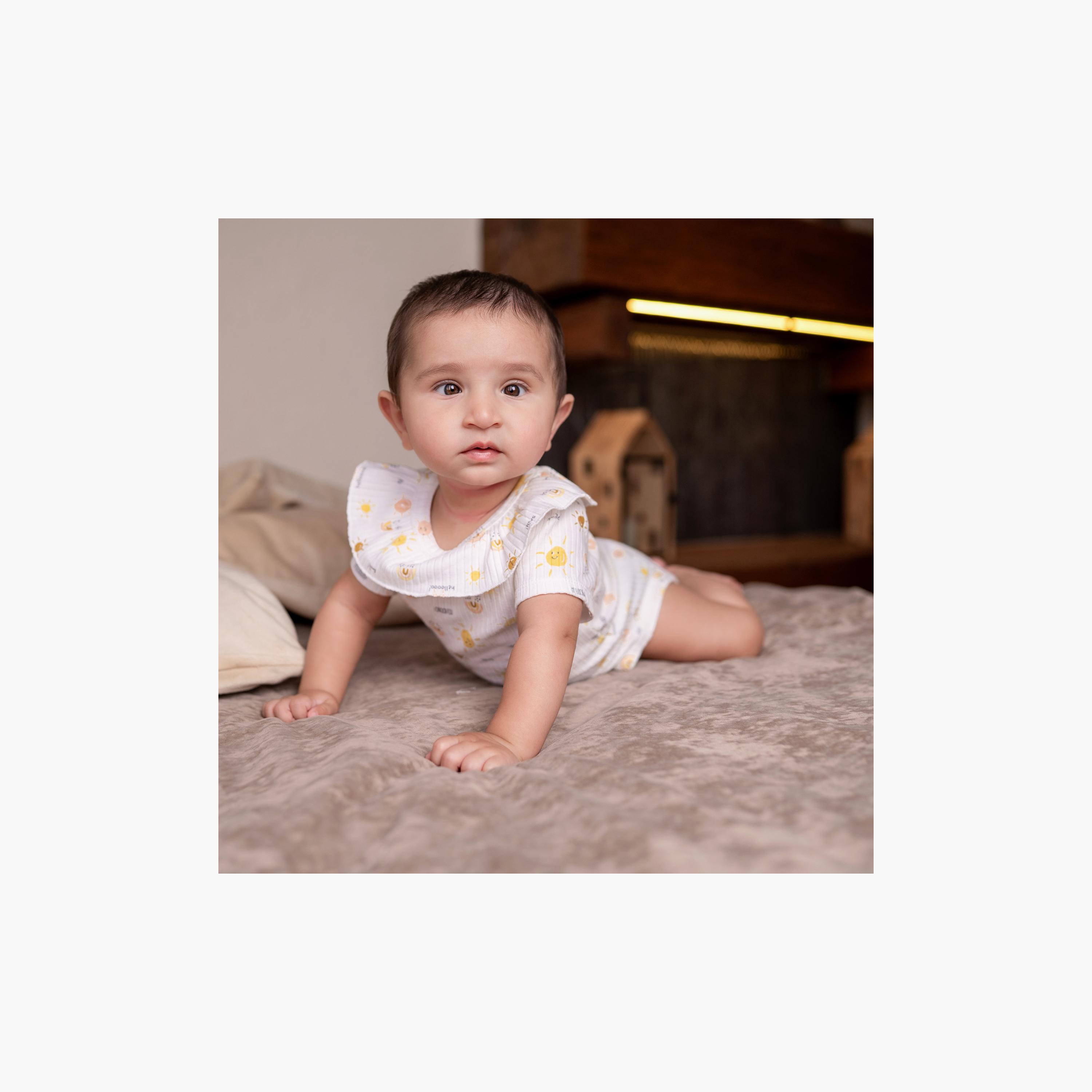 Bambimici Short Sleeve Sun Printed Bodysuit-baby-girls-clothing-bodysuits-image-9