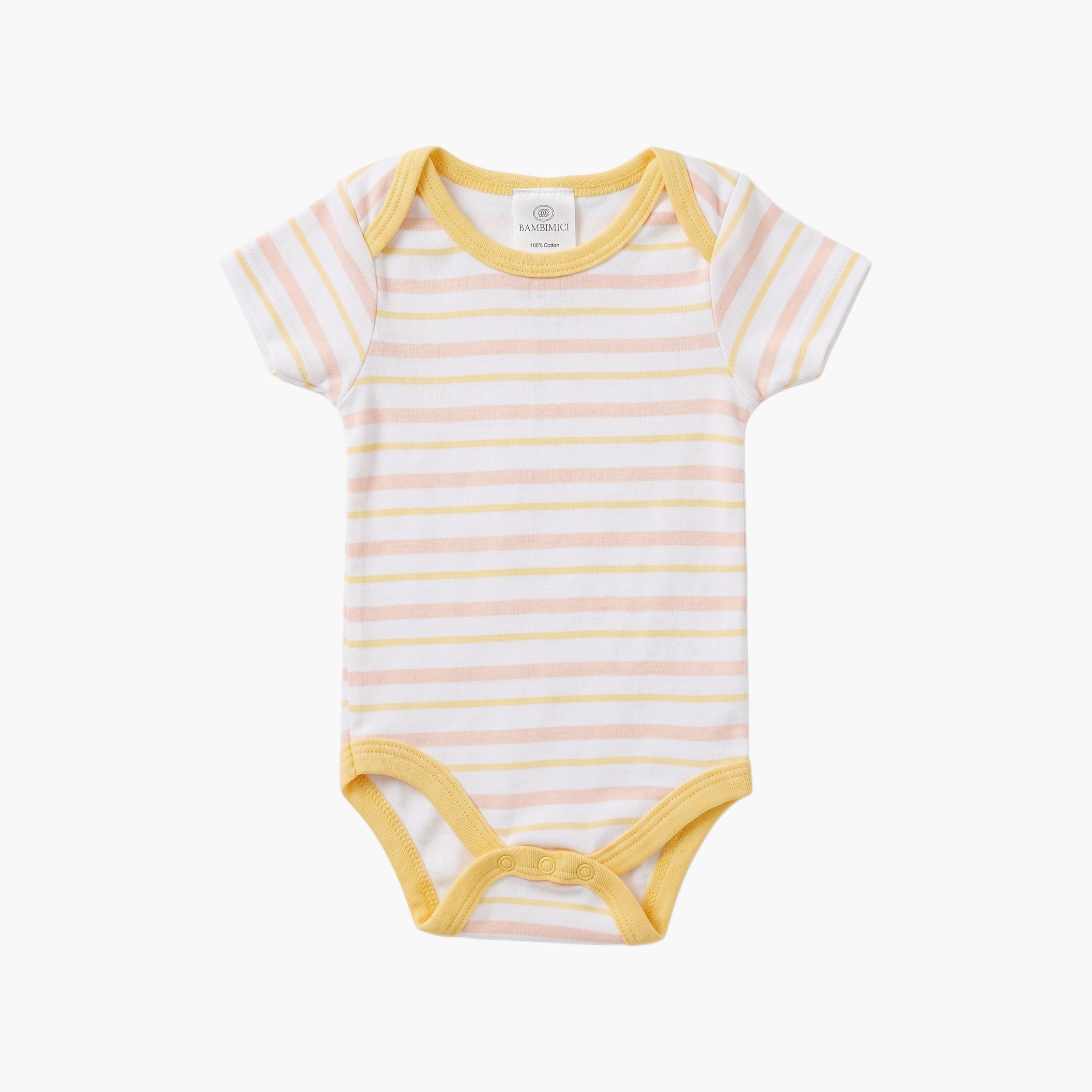 طقم بودي سويت بأكمام قصيرة، 5 قطع من بامبيميتشي-baby-boys-clothing-bodysuits-image-12