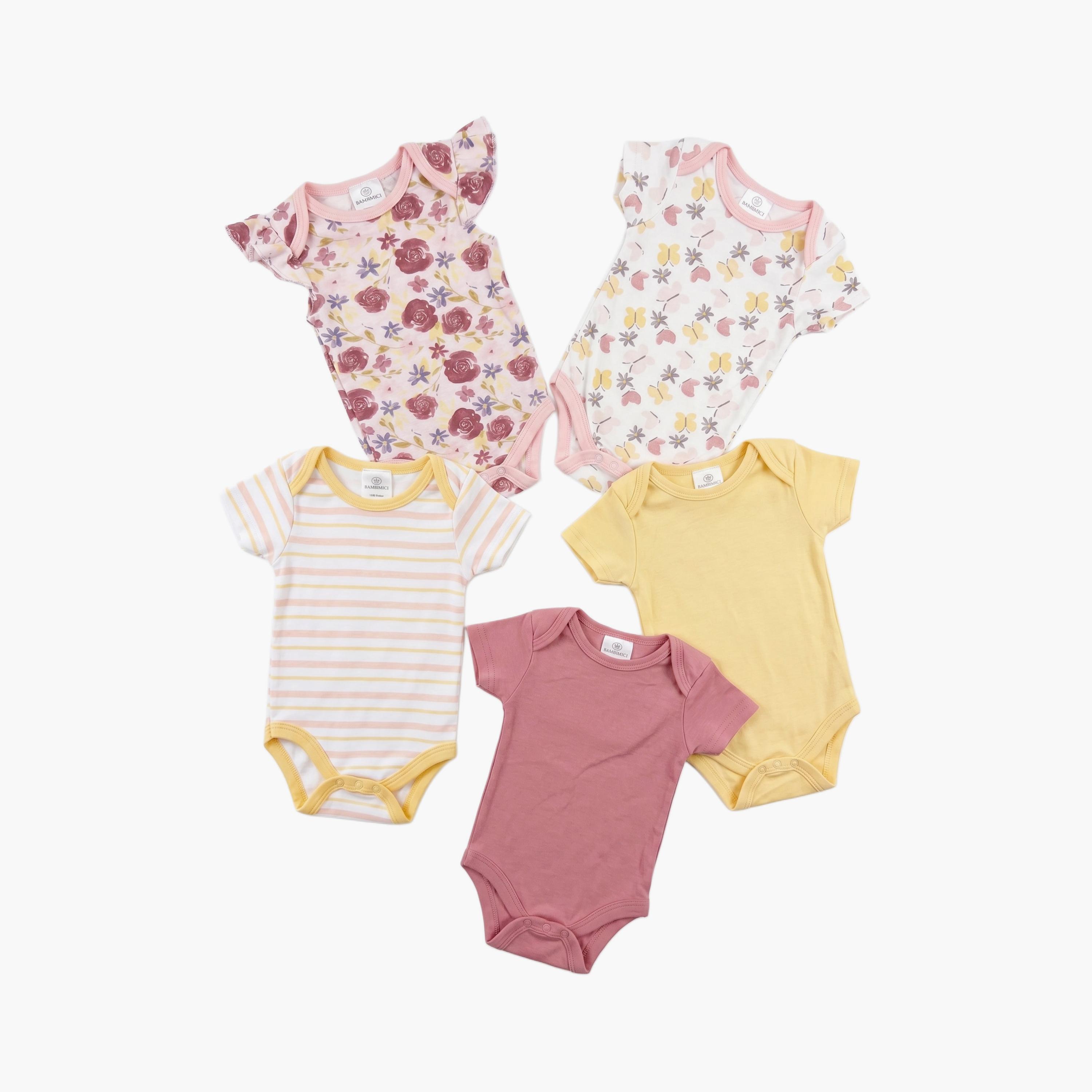 طقم بودي سويت بأكمام قصيرة، 5 قطع من بامبيميتشي-baby-boys-clothing-bodysuits-image-4