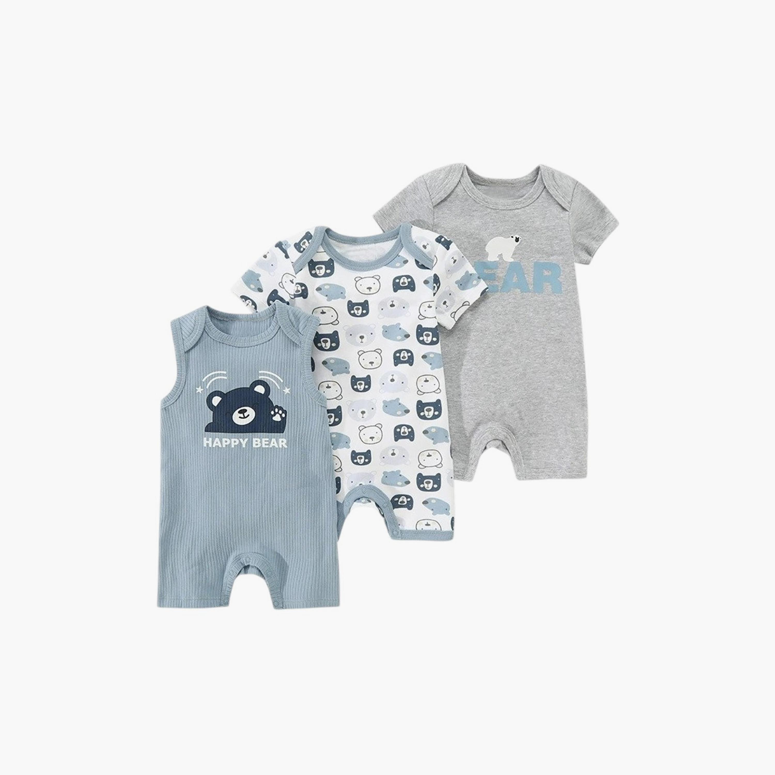 طقم رومبر بدون أكمام، 3 قطع من بامبيميتشي-baby-boys-clothing-rompers-image-4