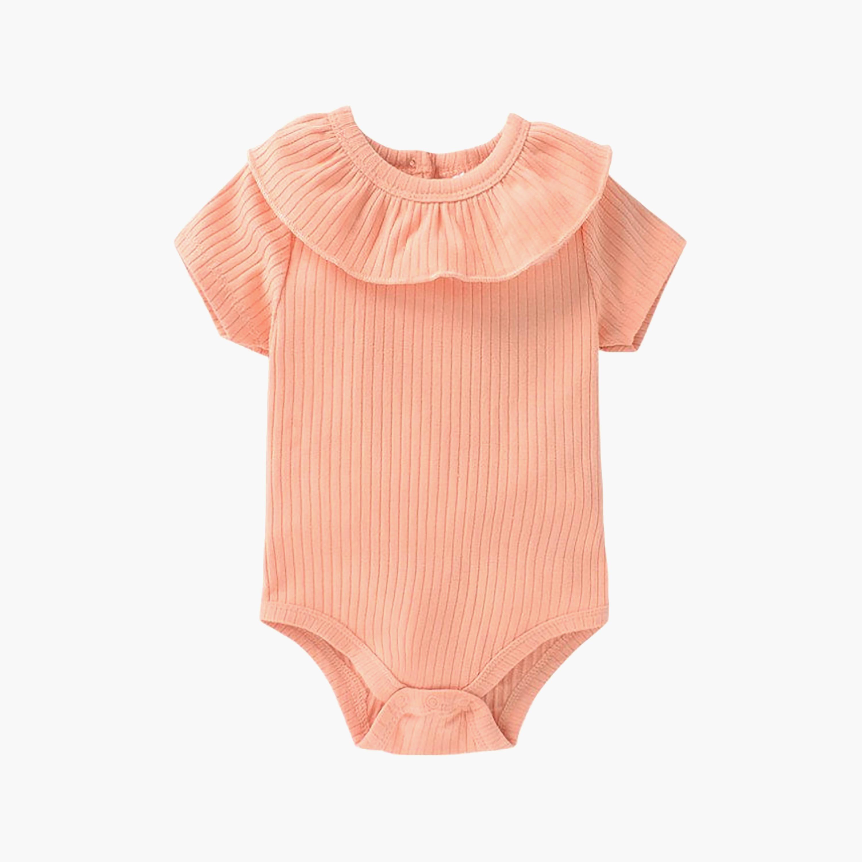 Bambimici Plain Short Sleeve Bodysuit-baby-girls-clothing-bodysuits-image-1