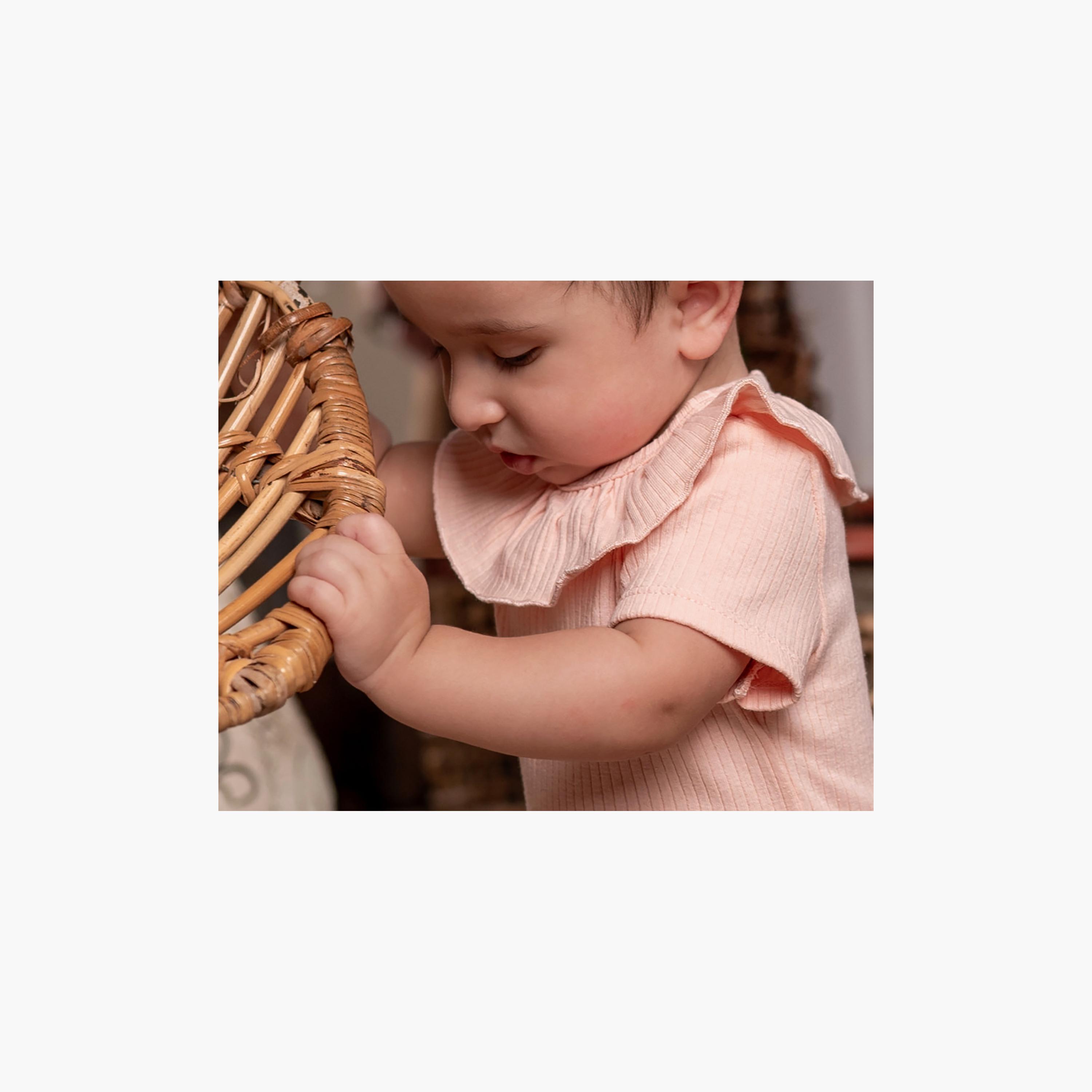 Bambimici Plain Short Sleeve Bodysuit-baby-girls-clothing-bodysuits-image-2