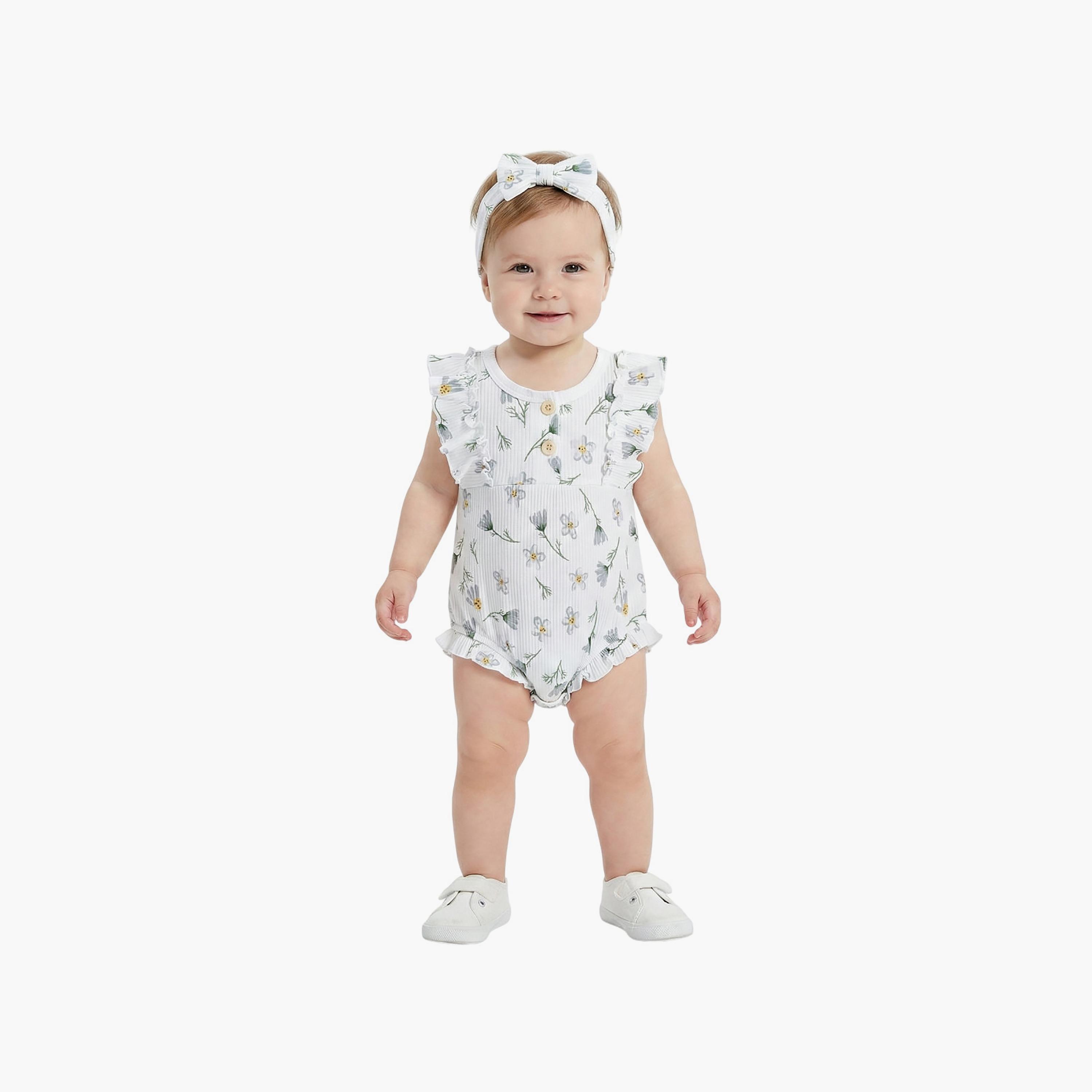 طقم رومبر بدون أكمام مع عصابة رأس من بامبيميتشي-baby-girls-clothing-rompers-image-1