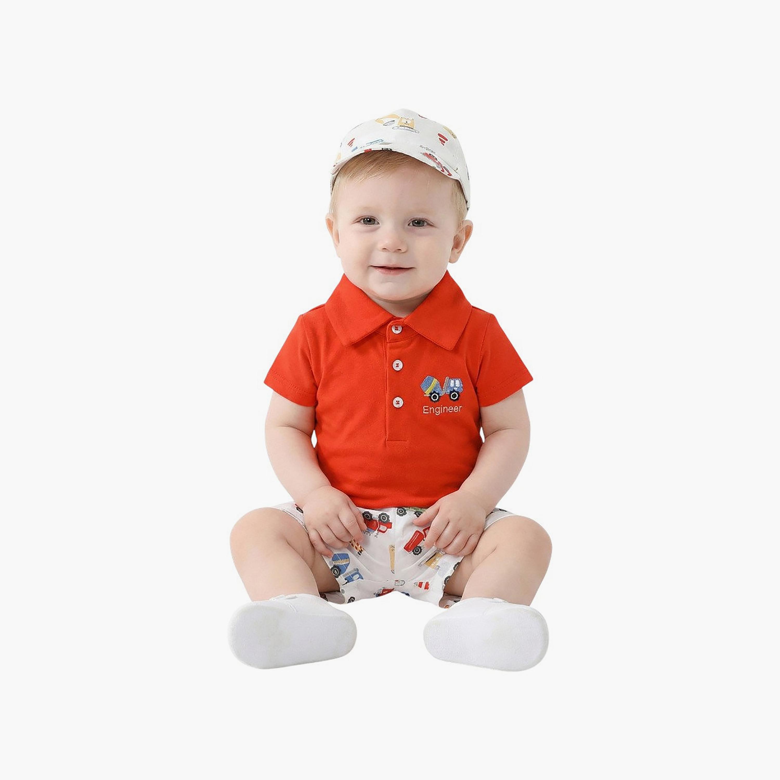 طقم بودي سويت وشورت مع قبعة بأكمام قصيرة من بامبيميتشي-baby-boys-clothing-setsandcoords-image-1