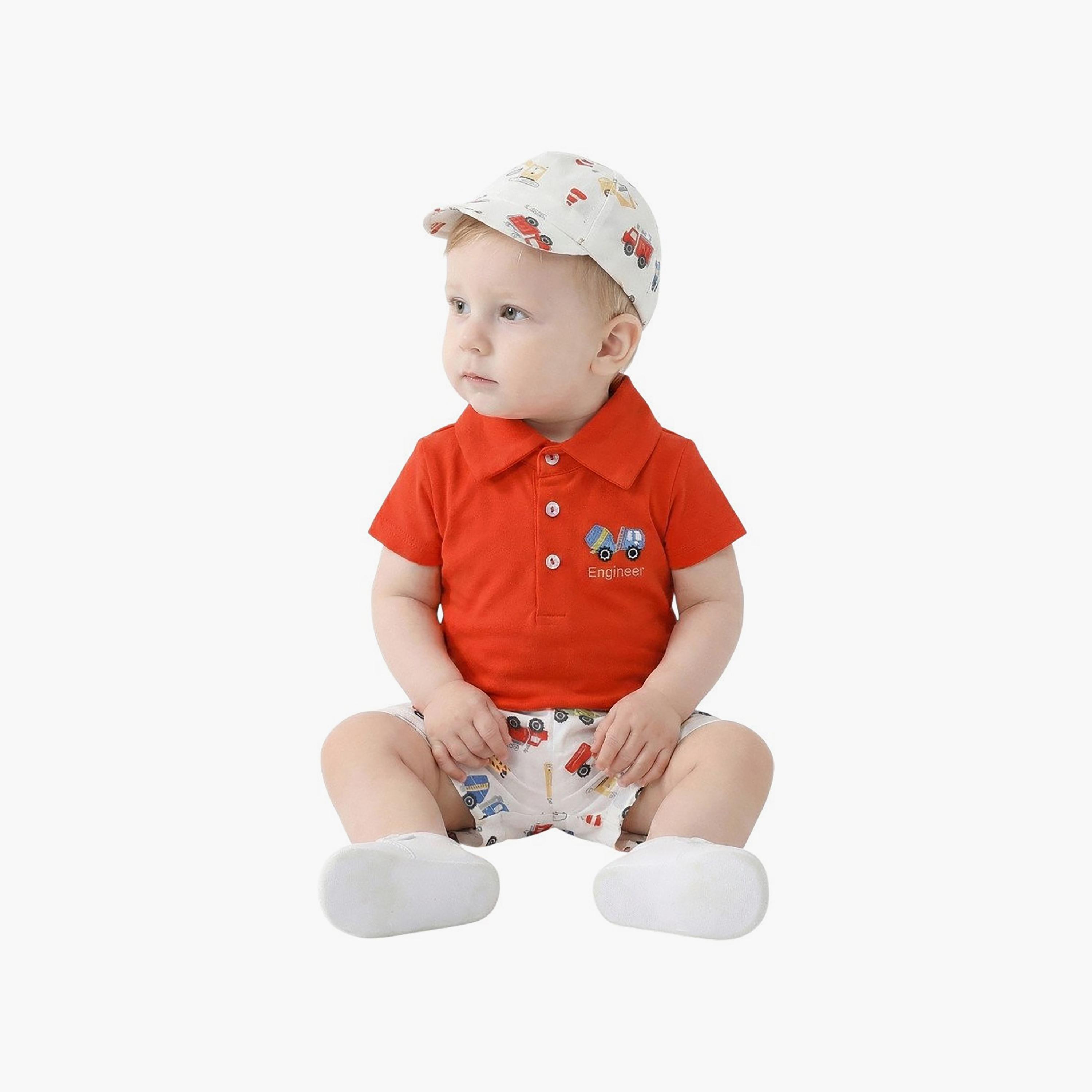 طقم بودي سويت وشورت مع قبعة بأكمام قصيرة من بامبيميتشي-baby-boys-clothing-setsandcoords-image-2