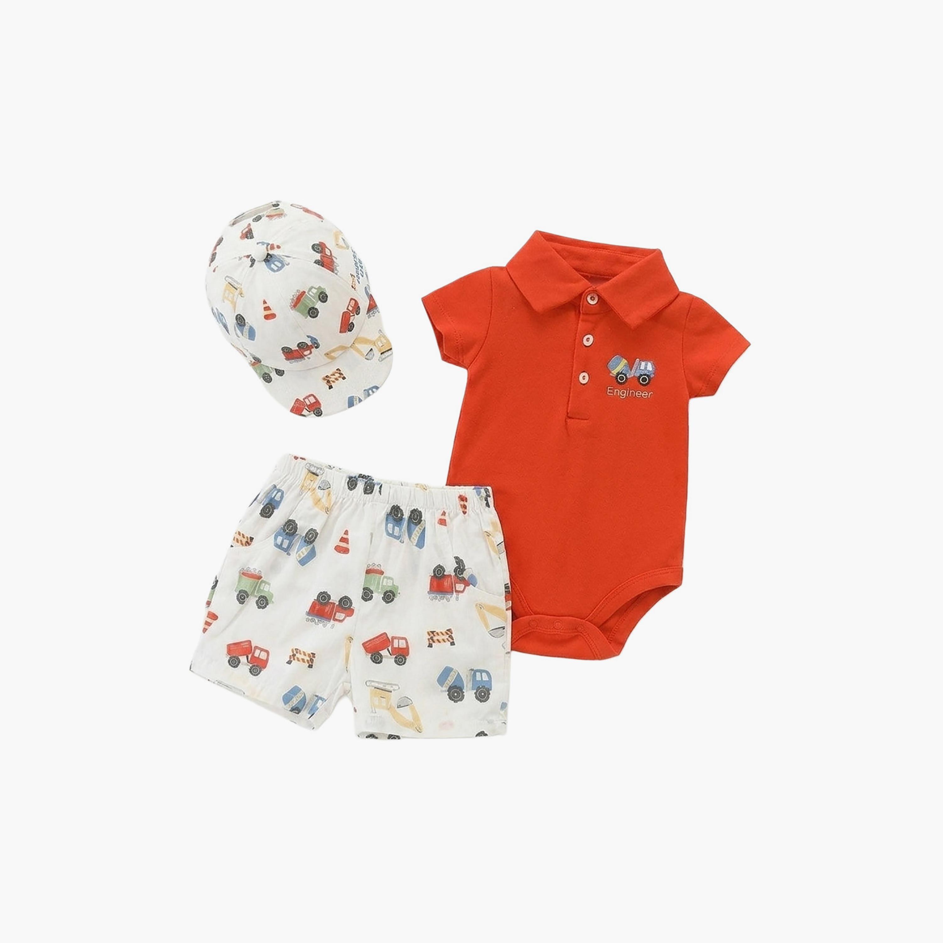 طقم بودي سويت وشورت مع قبعة بأكمام قصيرة من بامبيميتشي-baby-boys-clothing-setsandcoords-image-7