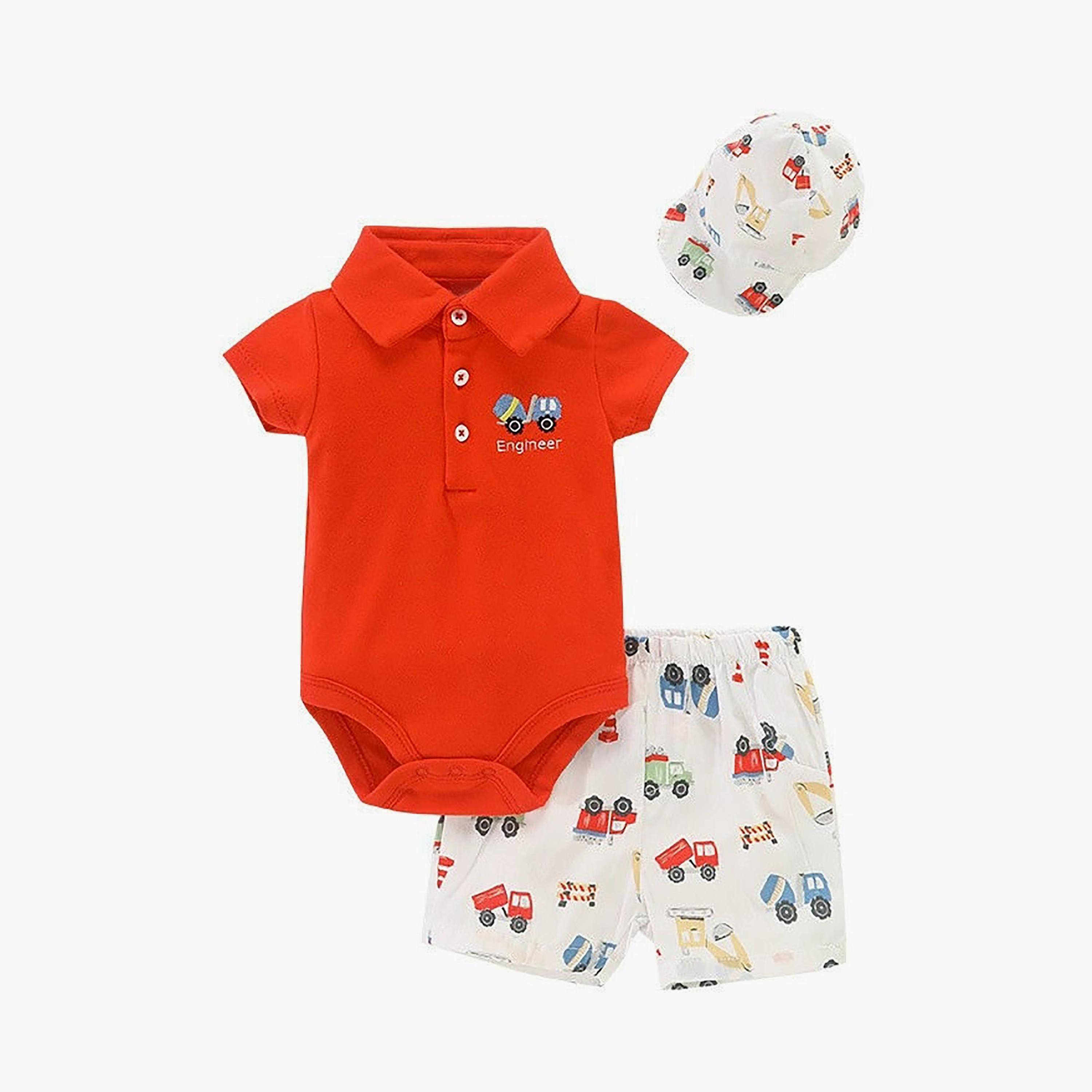 طقم بودي سويت وشورت مع قبعة بأكمام قصيرة من بامبيميتشي-baby-boys-clothing-setsandcoords-image-8
