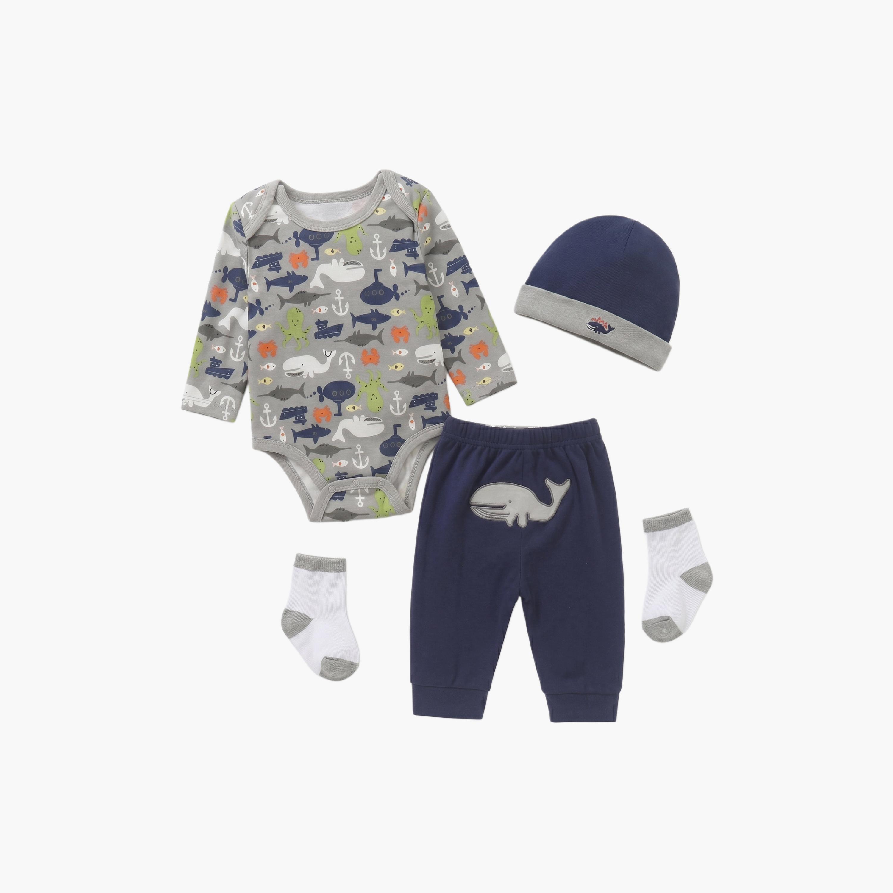 طقم بودي سويت وبنطلون جوجر مع قبعة وجوارب بأكمام طويلة من بامبيميتشي-baby-boys-clothing-setsandcoords-image-8