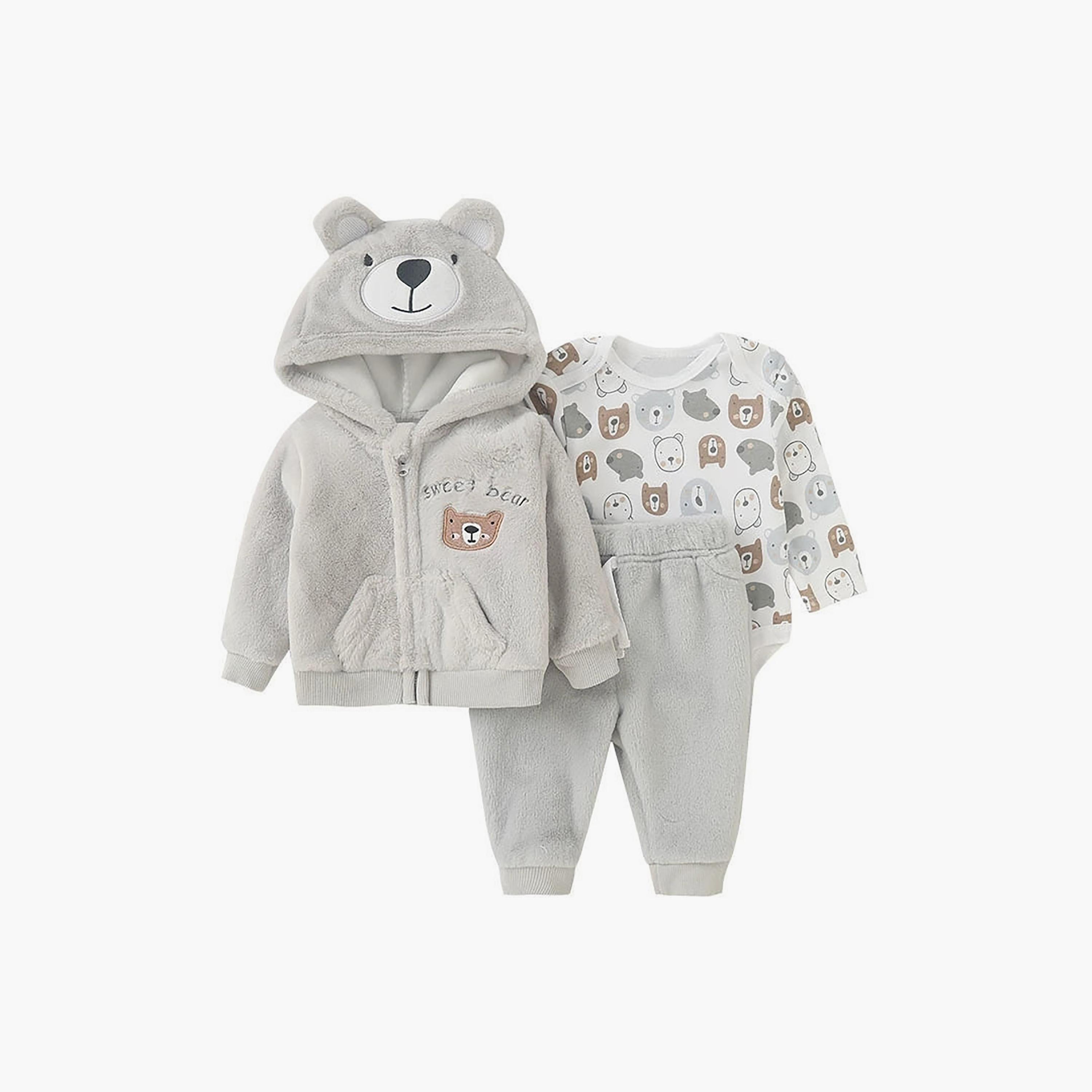 طقم هودي وبنطلون جوجر مع بودي سويت بأكمام طويلة من بامبيميتشي-baby-boys-clothing-setsandcoords-image-2