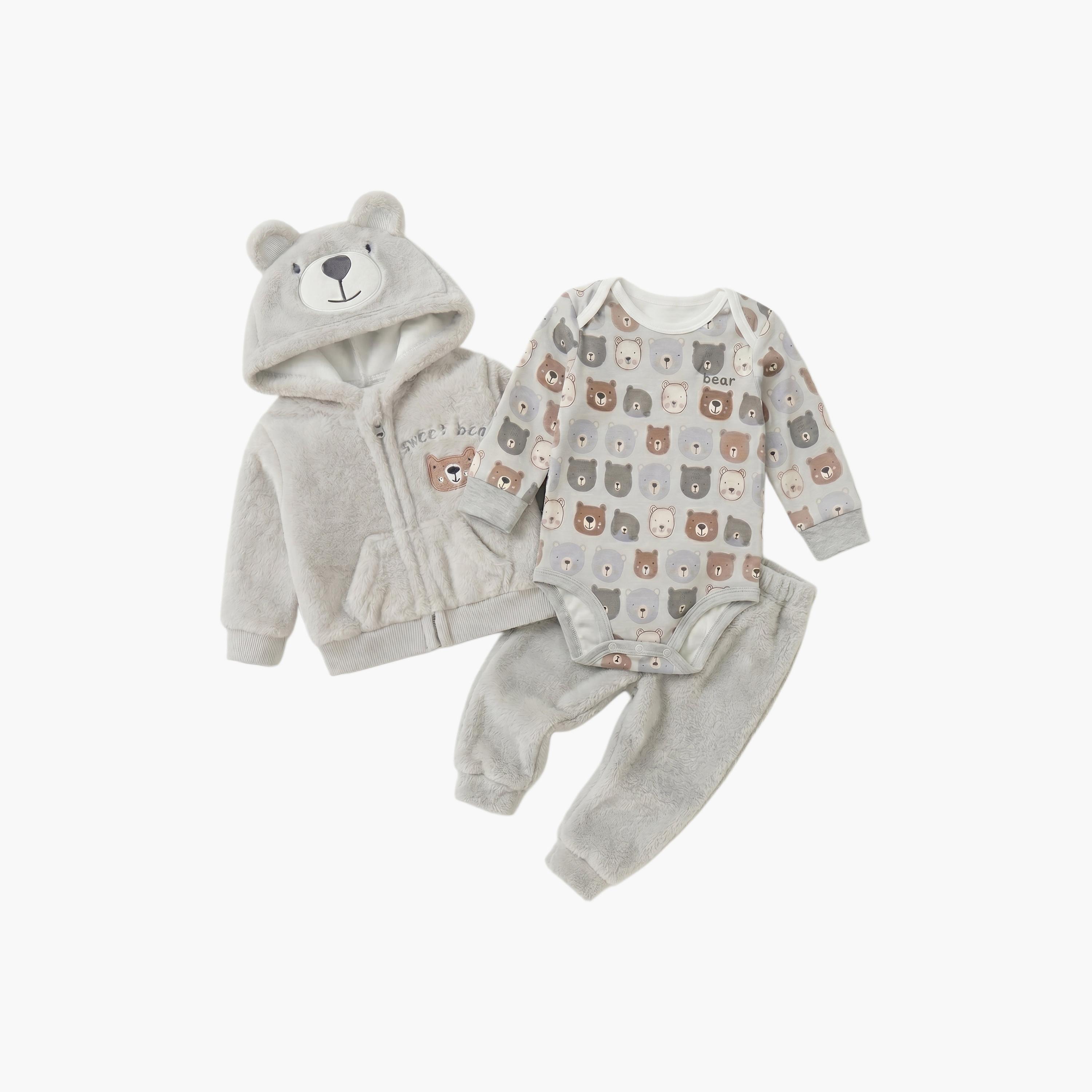 طقم هودي وبنطلون جوجر مع بودي سويت بأكمام طويلة من بامبيميتشي-baby-boys-clothing-setsandcoords-image-3