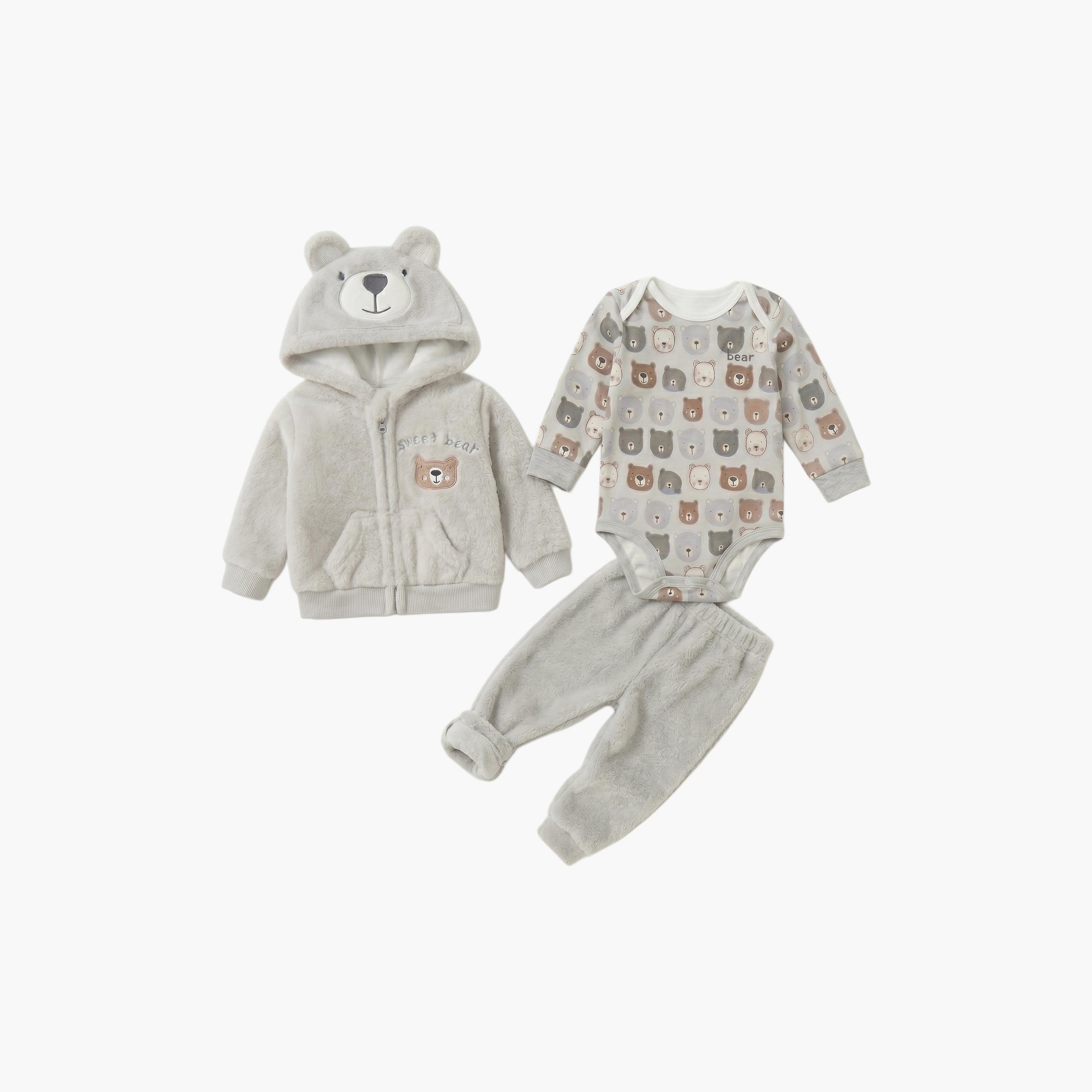 طقم هودي وبنطلون جوجر مع بودي سويت بأكمام طويلة من بامبيميتشي-baby-boys-clothing-setsandcoords-image-4
