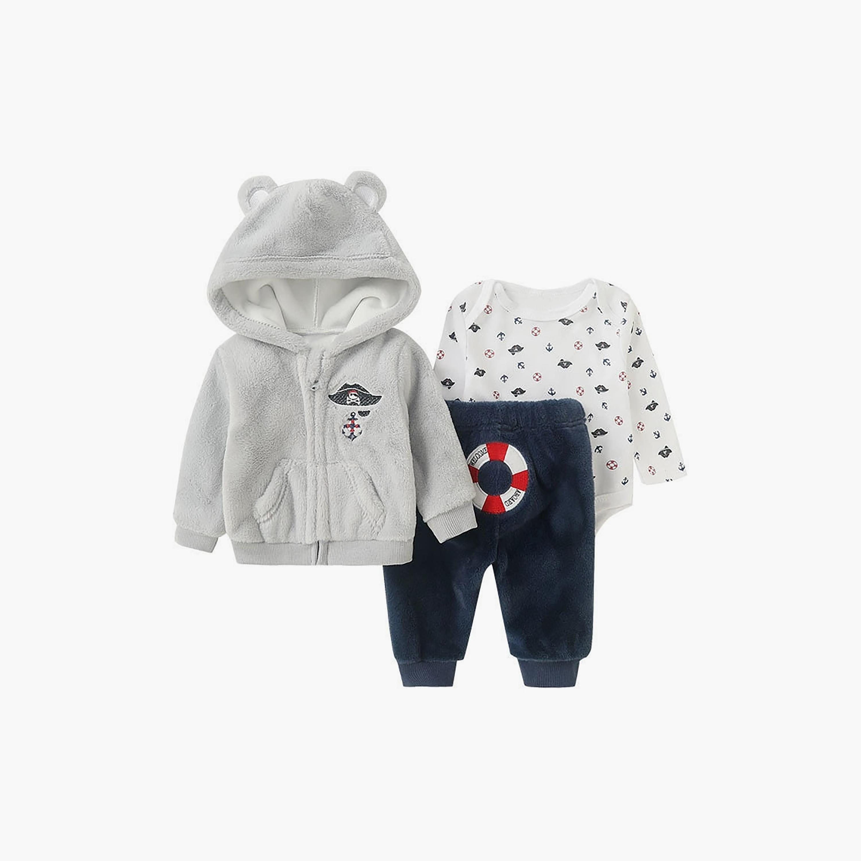 طقم هودي وبنطلون جوجر مع بودي سويت بأكمام طويلة من بامبيميتشي-baby-boys-clothing-setsandcoords-image-3