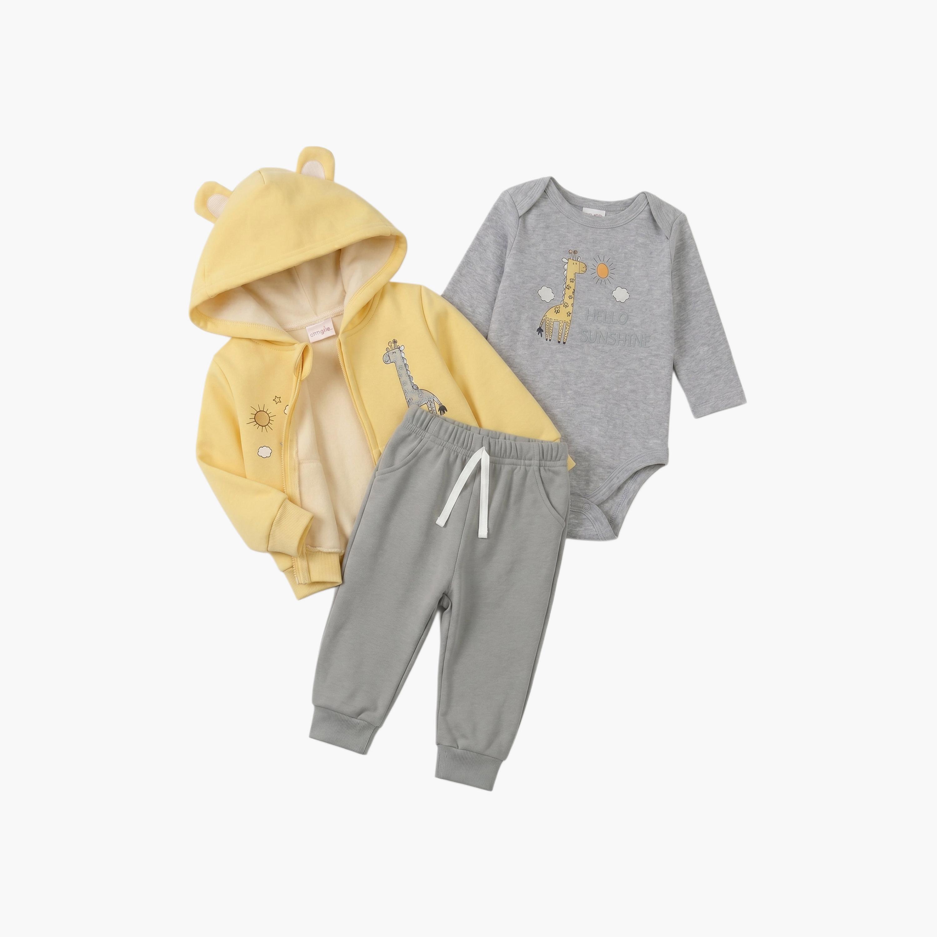 طقم هودي وبنطلون جوجر مع بودي سويت بأكمام طويلة من بامبيميتشي-baby-boys-clothing-setsandcoords-image-3