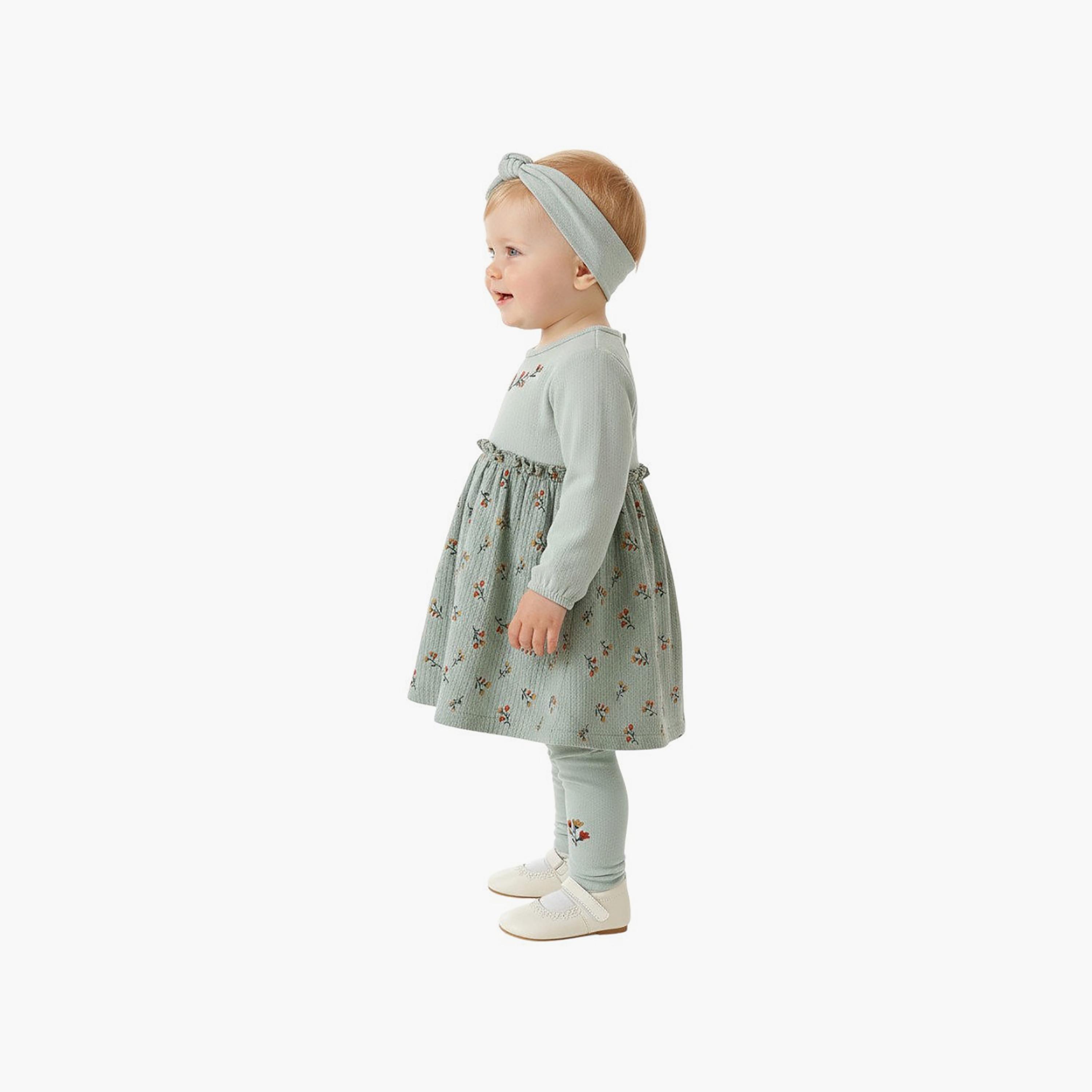 طقم فستان وكولون مع عصابة رأس بأكمام طويلة من بامبيميتشي-baby-girls-clothing-setsandcoords-image-2