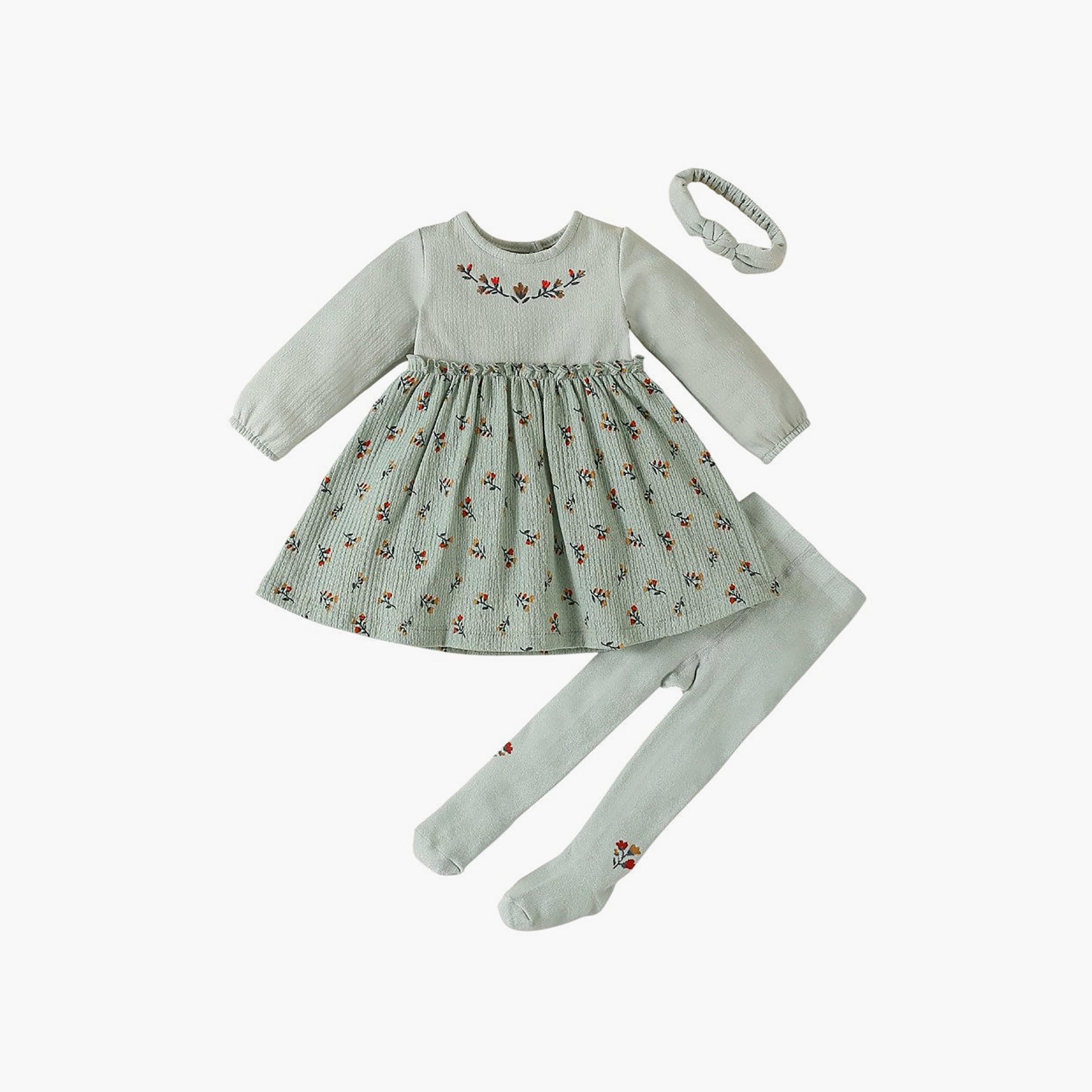 طقم فستان وكولون مع عصابة رأس بأكمام طويلة من بامبيميتشي-baby-girls-clothing-setsandcoords-image-7