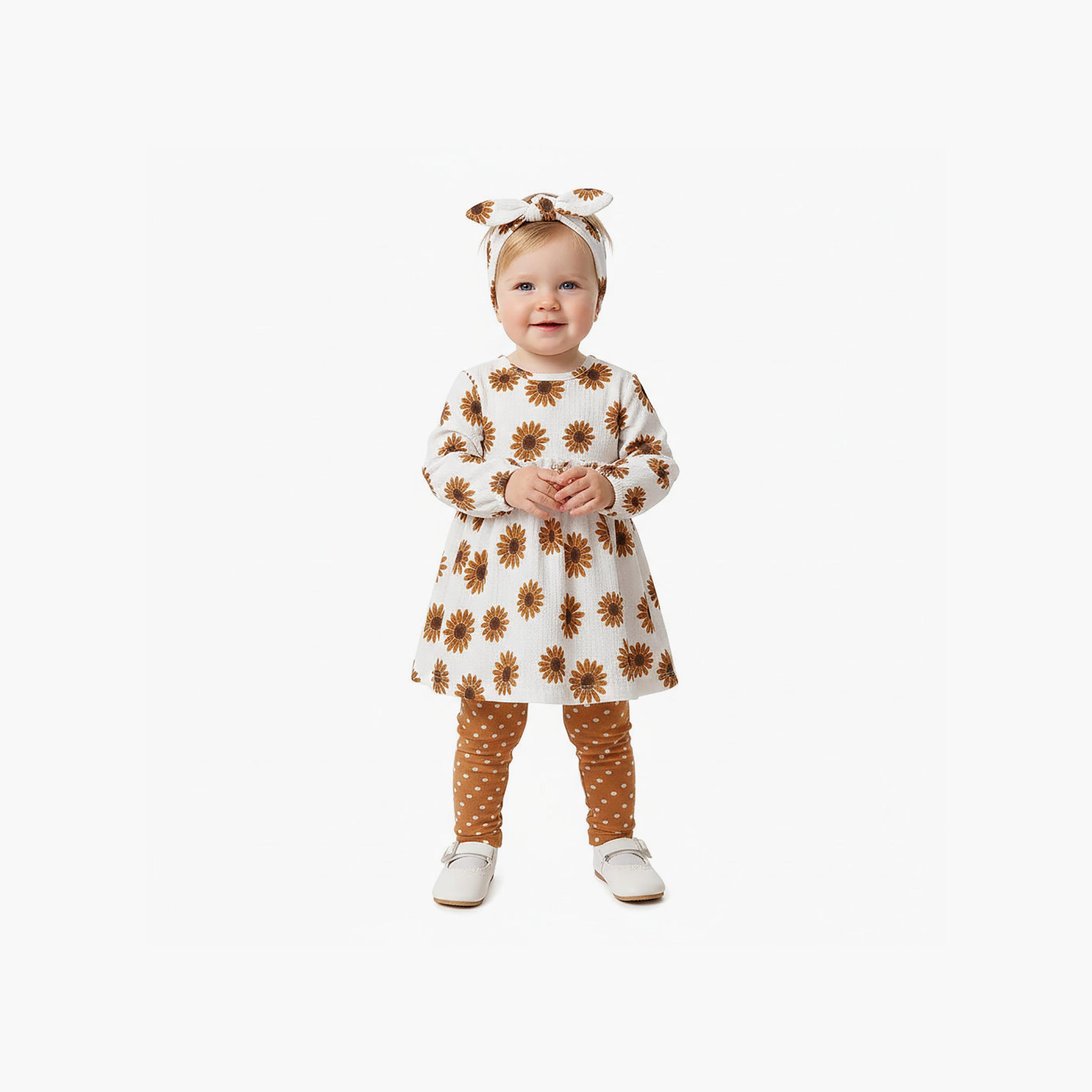 طقم فستان وكولون مع عصابة رأس بأكمام طويلة من بامبيميتشي-baby-girls-clothing-setsandcoords-image-1