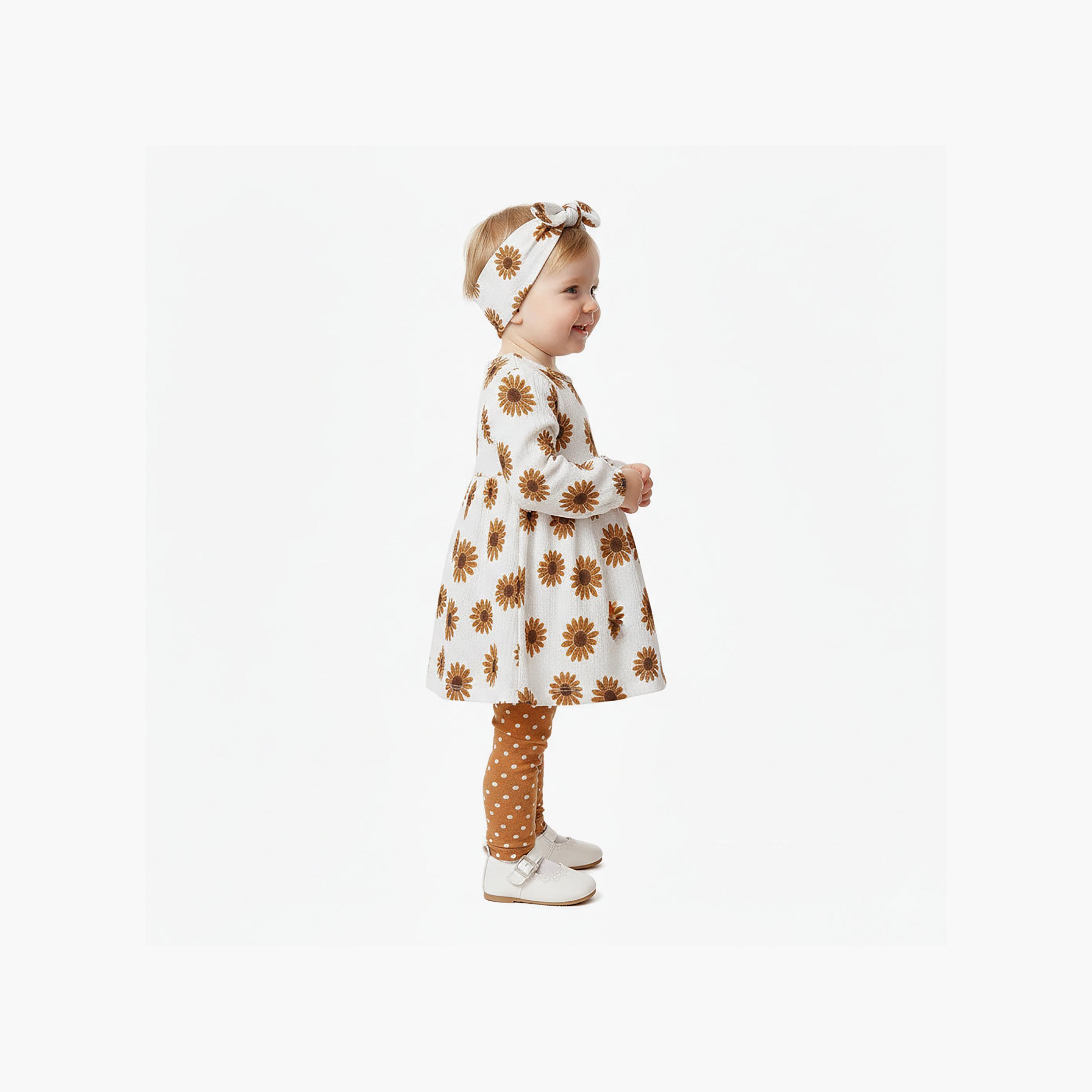 طقم فستان وكولون مع عصابة رأس بأكمام طويلة من بامبيميتشي-baby-girls-clothing-setsandcoords-image-2