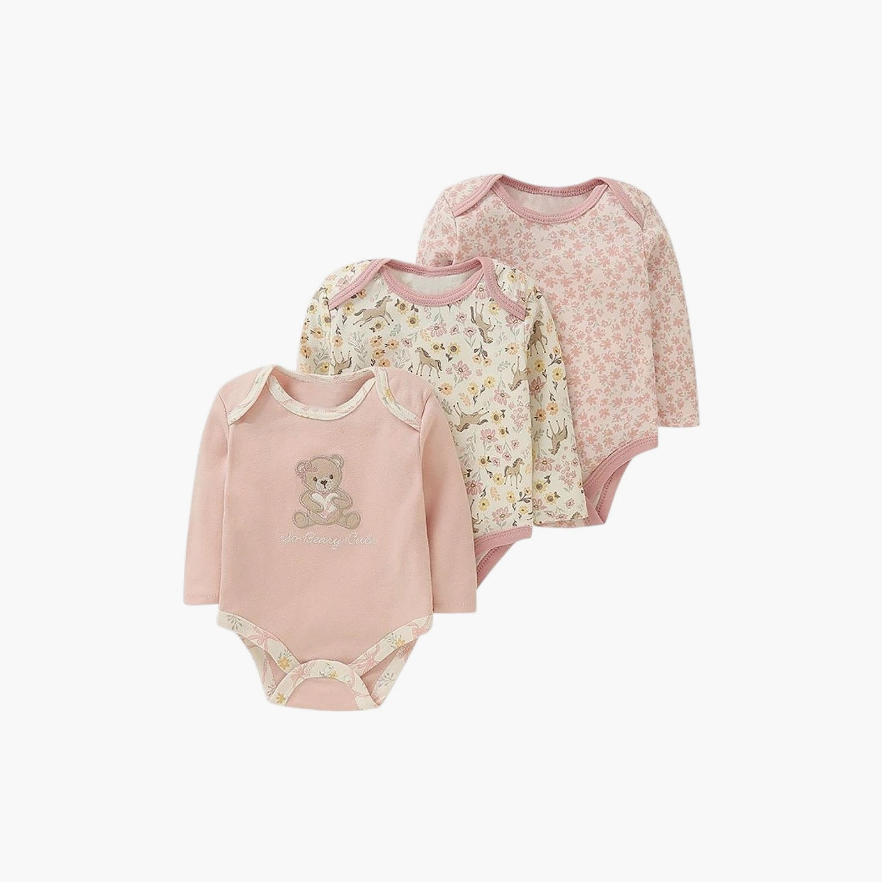 طقم بودي سويت مطبوع بأكمام طويلة، 3 قطع من بامبيميتشي-baby-boys-clothing-bodysuits-image-4
