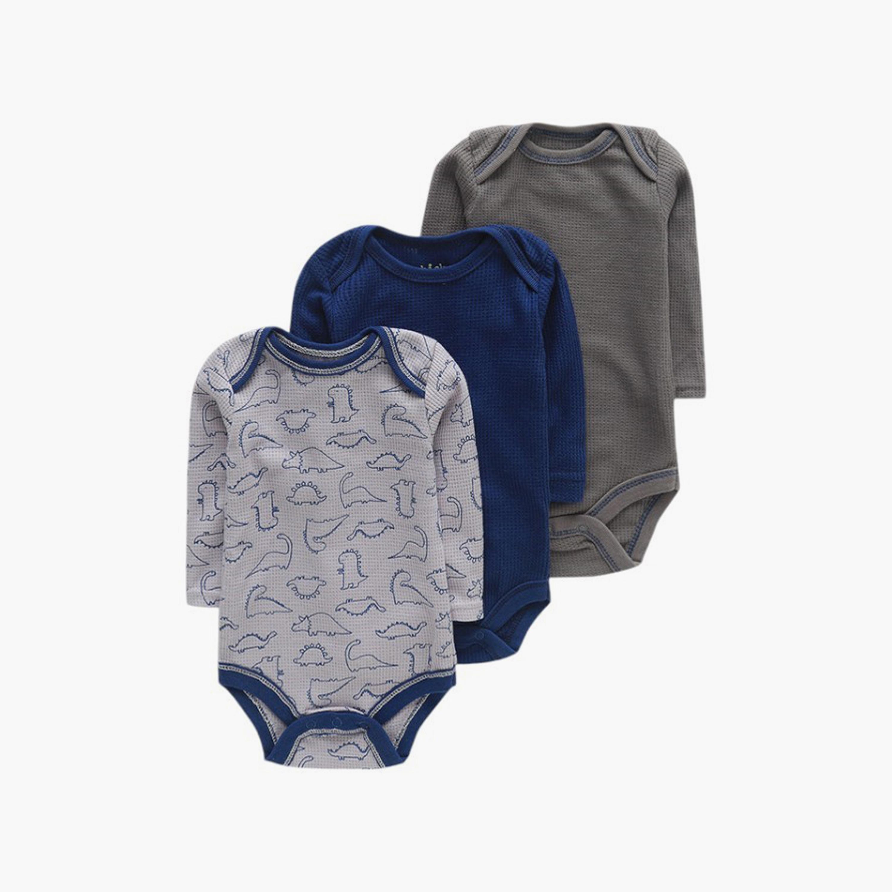 بودي سوت 3 قطع بطبعة ديناصور وأكمام طويلة من بامبيميسي-baby-boys-clothing-multipacks-image-1