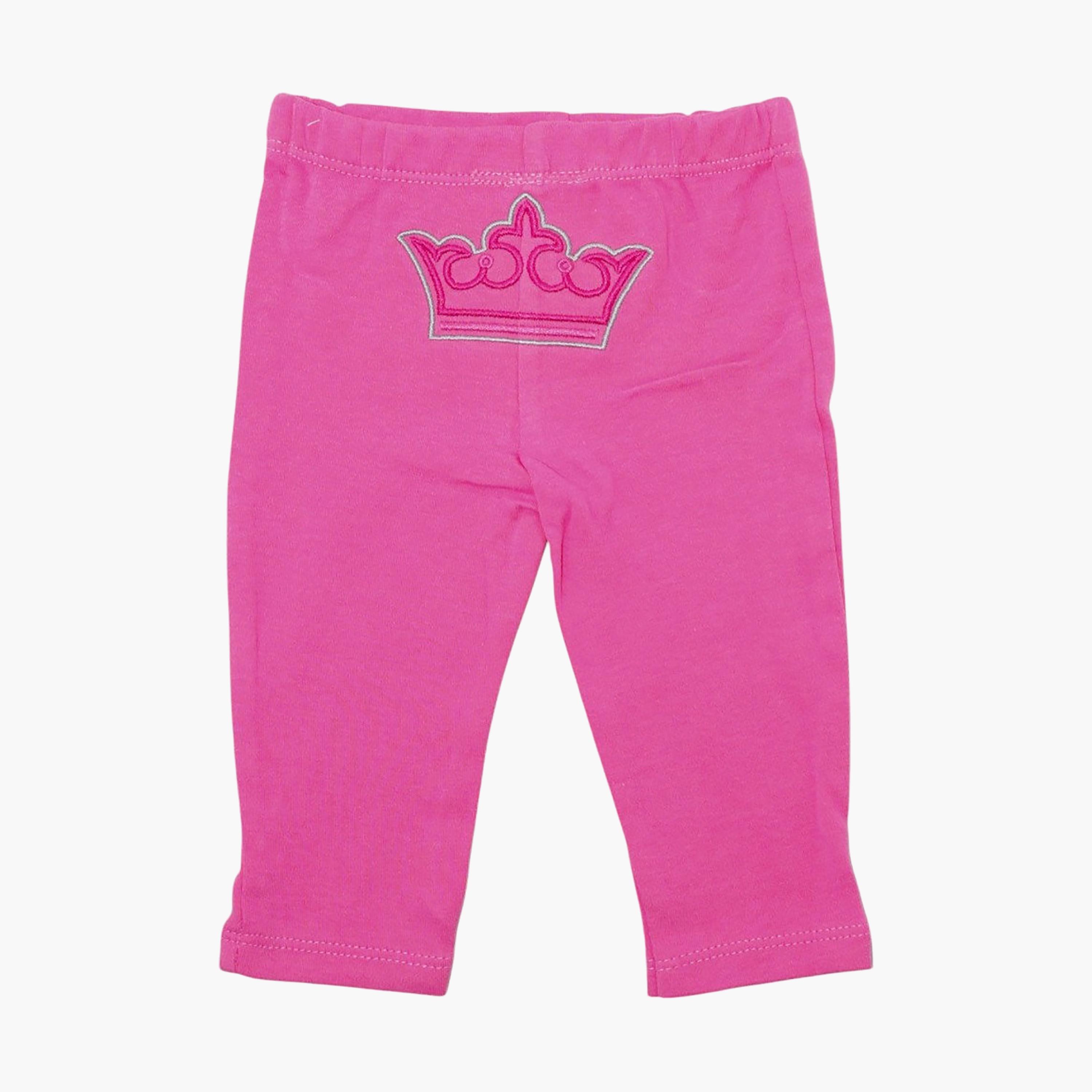 Bambimici 2-Piece Short Sleeves Crown Embroidered Bodysuits & Joggers Set-baby-girls-clothing-setsandcoords-image-5