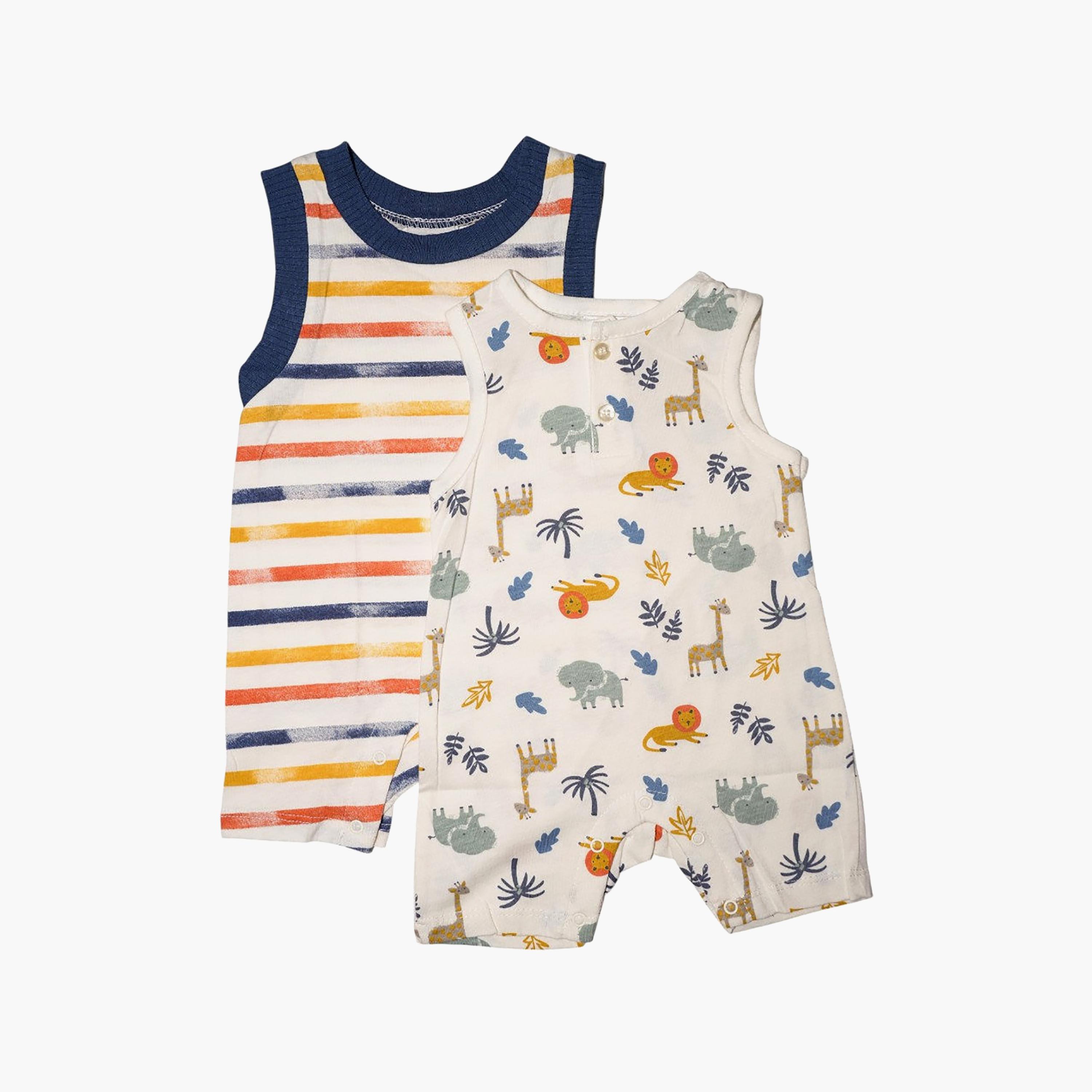 Bambimici 2-Piece Jungle Printed Rompers Set-boys-clothing-rompersanddungarees-image-1