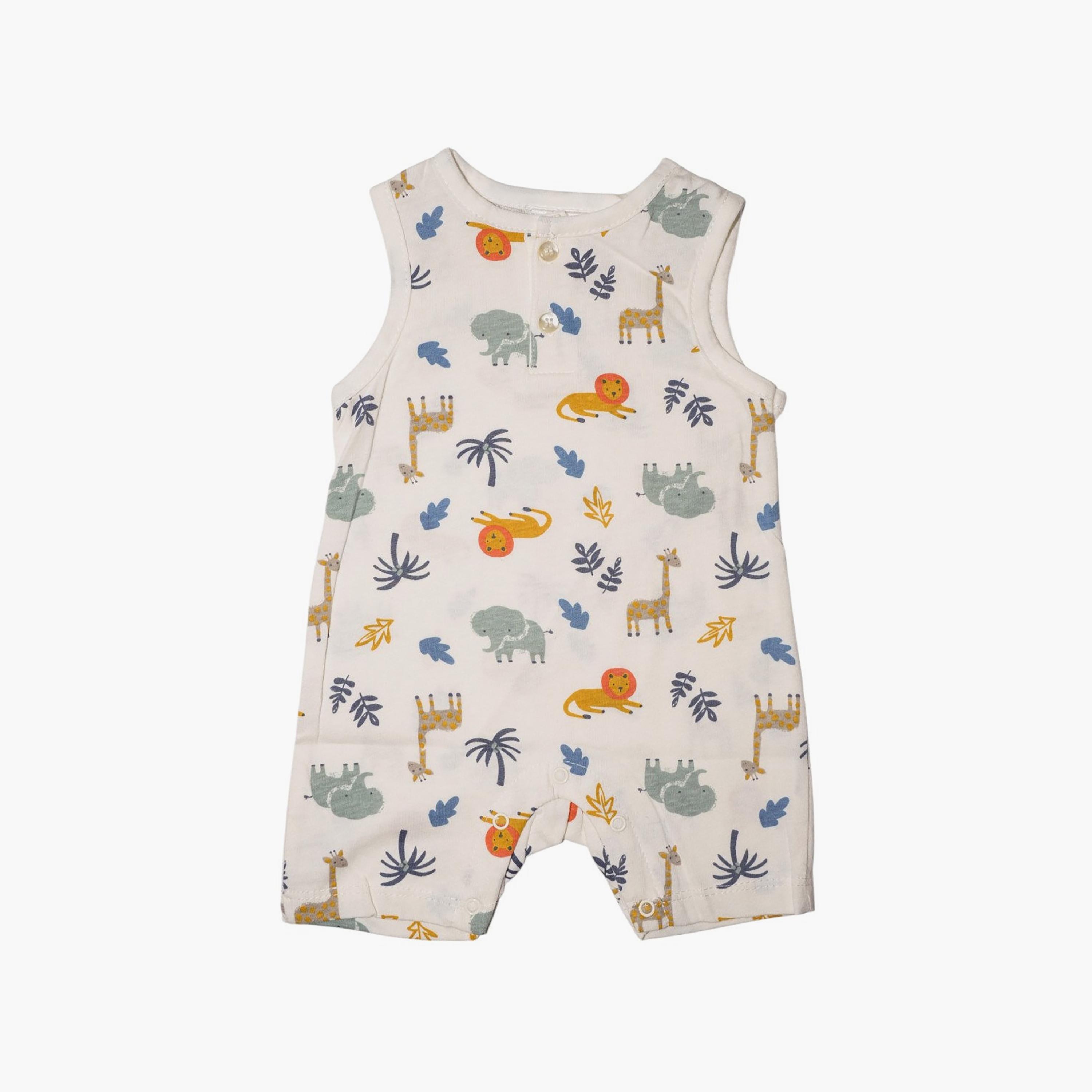 Bambimici 2-Piece Jungle Printed Rompers Set-boys-clothing-rompersanddungarees-image-2