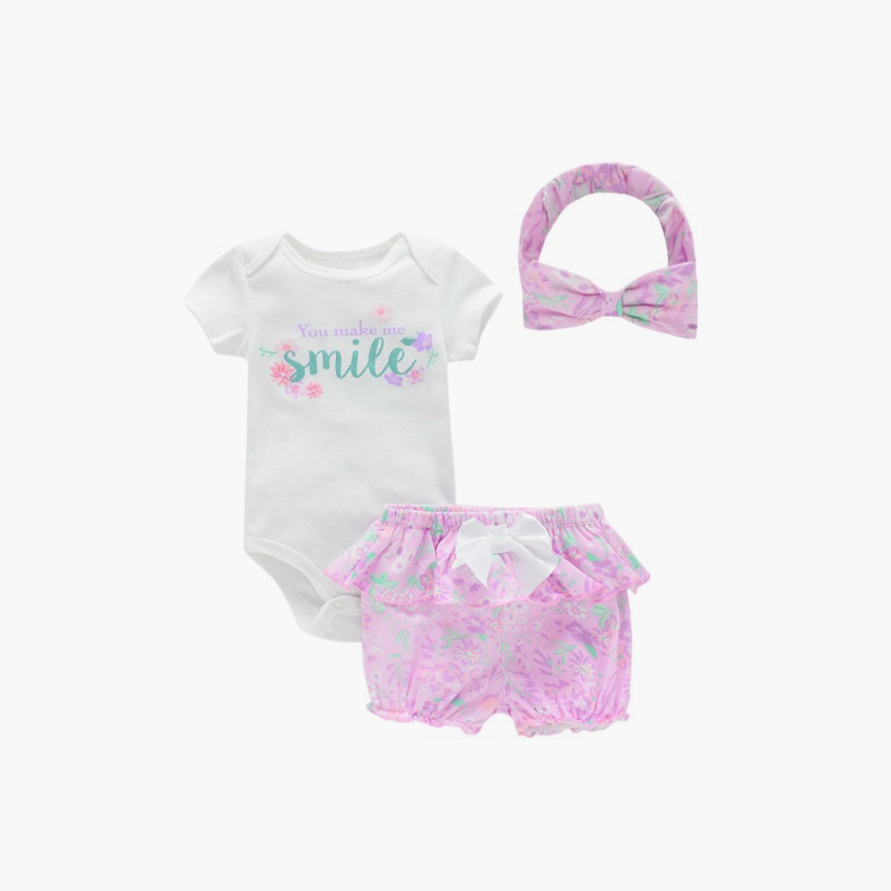 Bambimici 3-Piece Leila Unicorn Printed Bodysuit Set-baby-girls-clothing-bodysuits-image-1