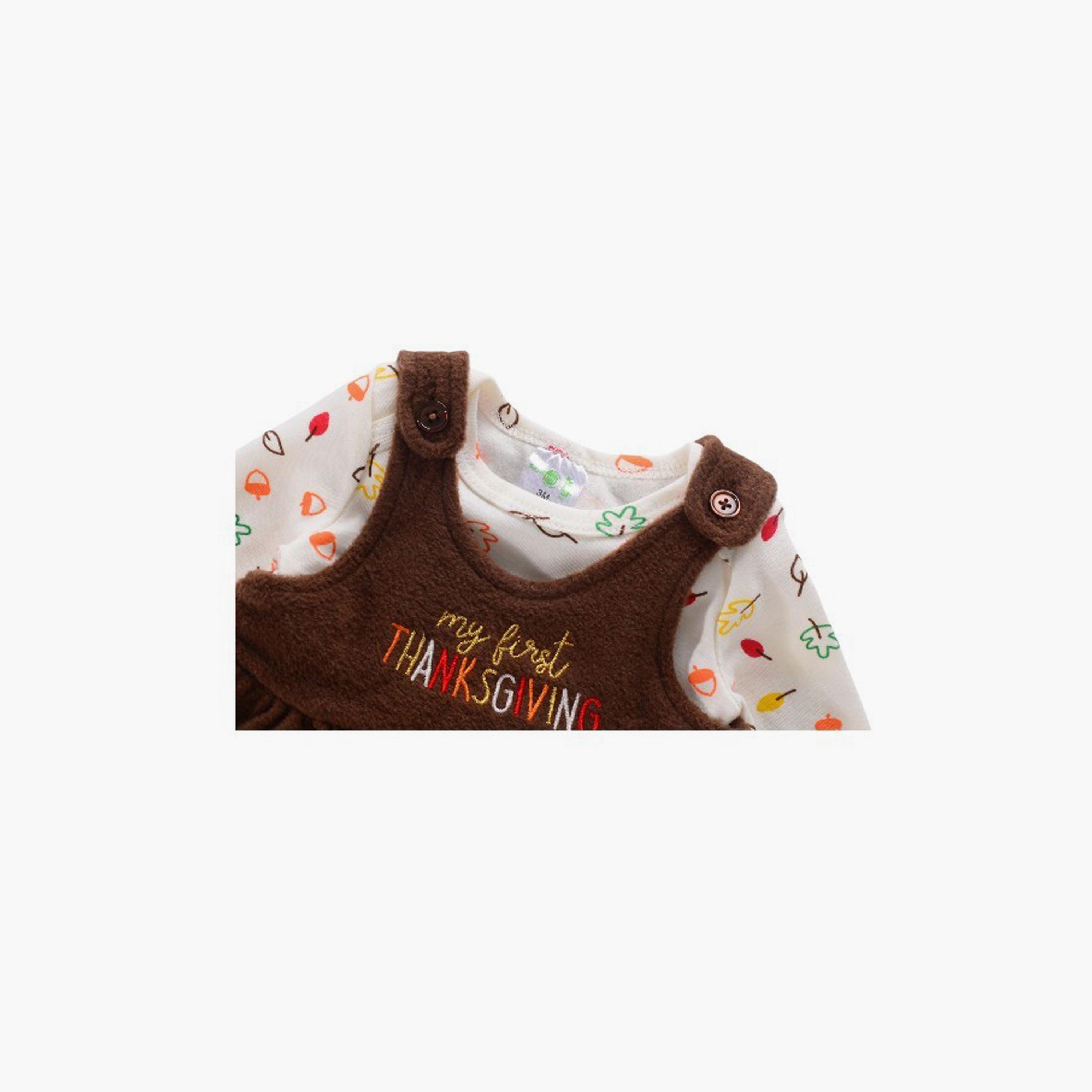 مجموعة بودي سوت بأكمام طويلة بطبعة الجزر مع جامبسكيرت من بامبيميسي-baby-girls-clothing-dressesandjumpsuits-image-2