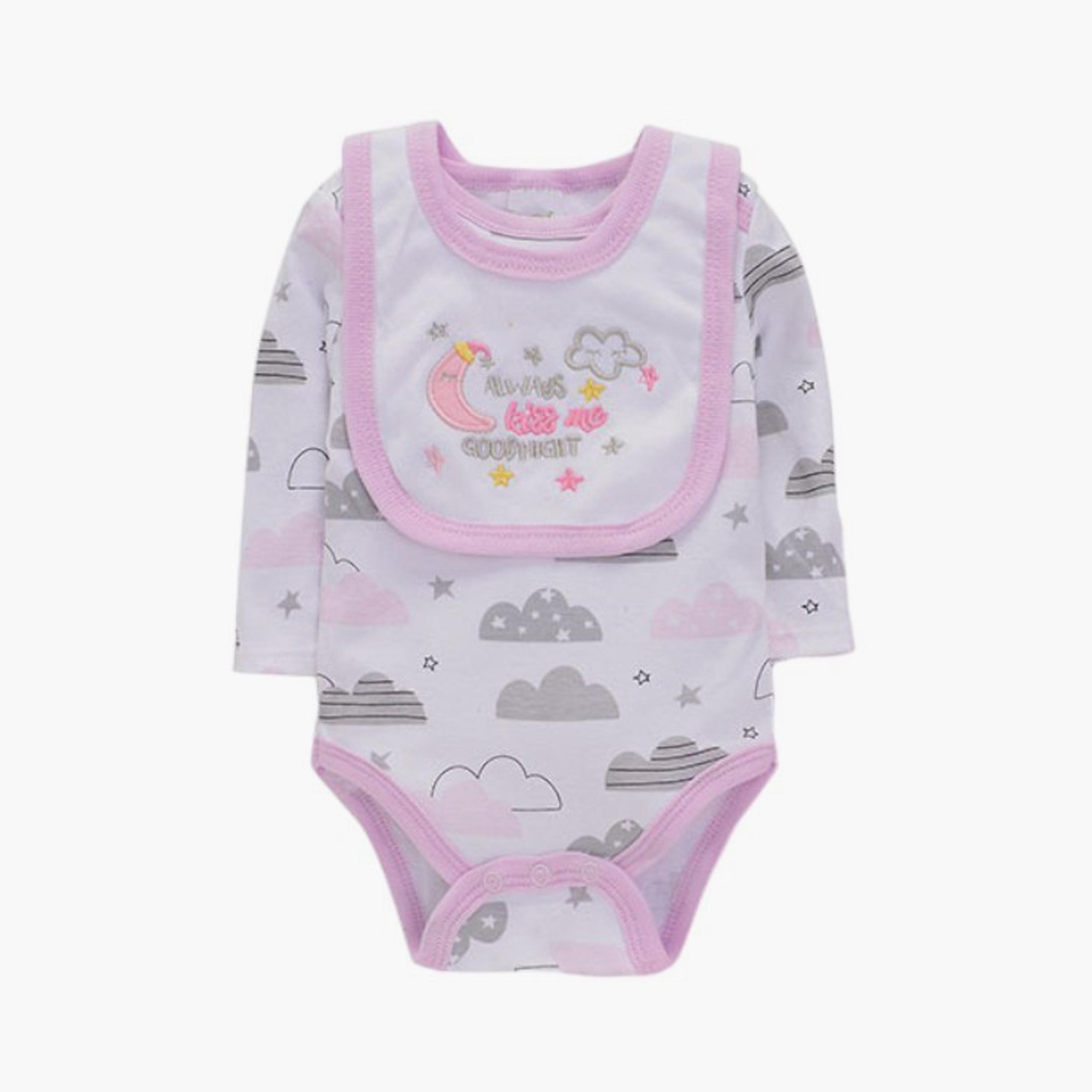 مجموعة بودي سوت 4 قطع بطبعة سحاب وأكمام طويلة من بامبيميسي-baby-girls-clothing-setsandcoords-image-3