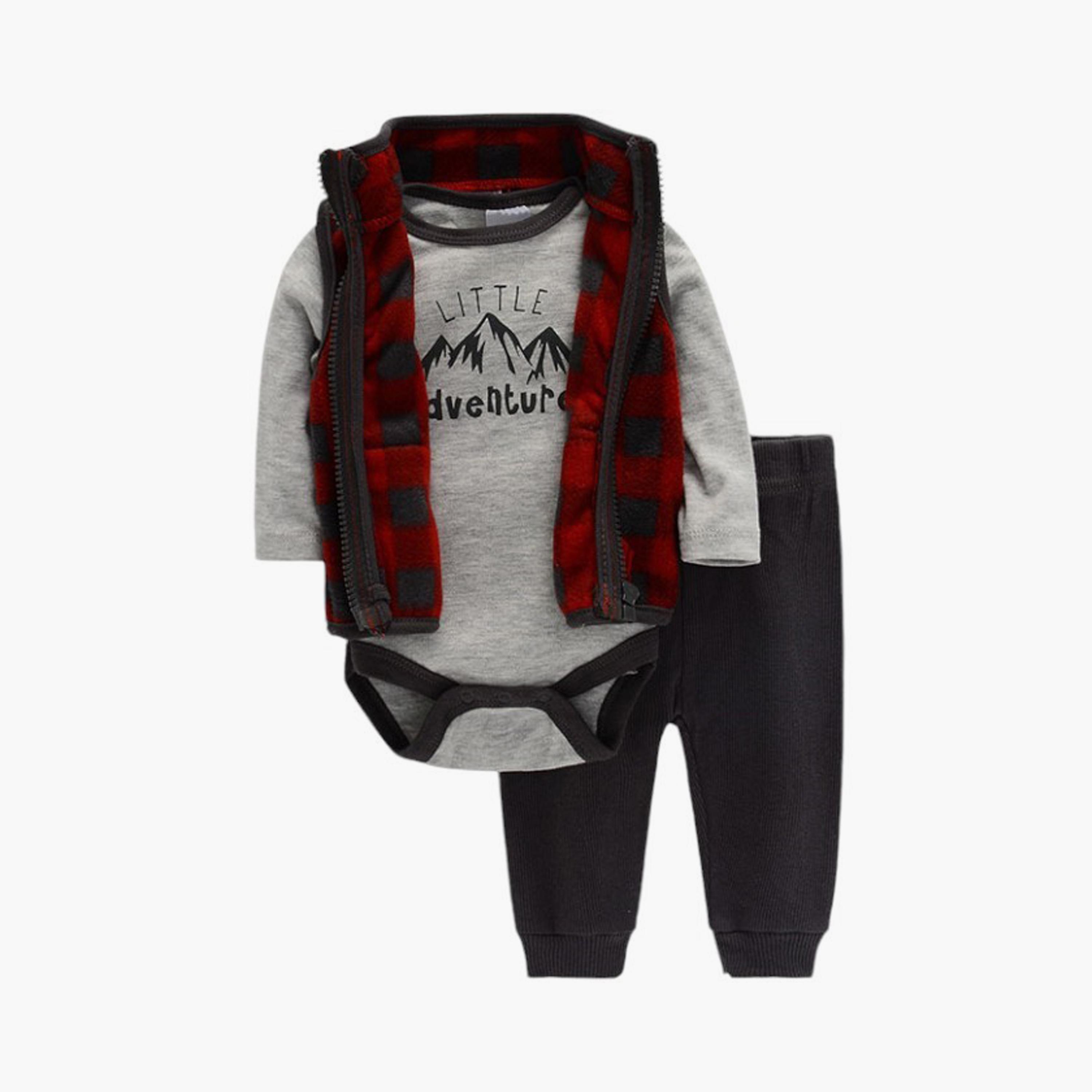 مجموعة بودي سوت 3 قطع بطبعة جبل وأكمام طويلة من بامبيميسي-baby-boys-clothing-setsandcoords-image-1