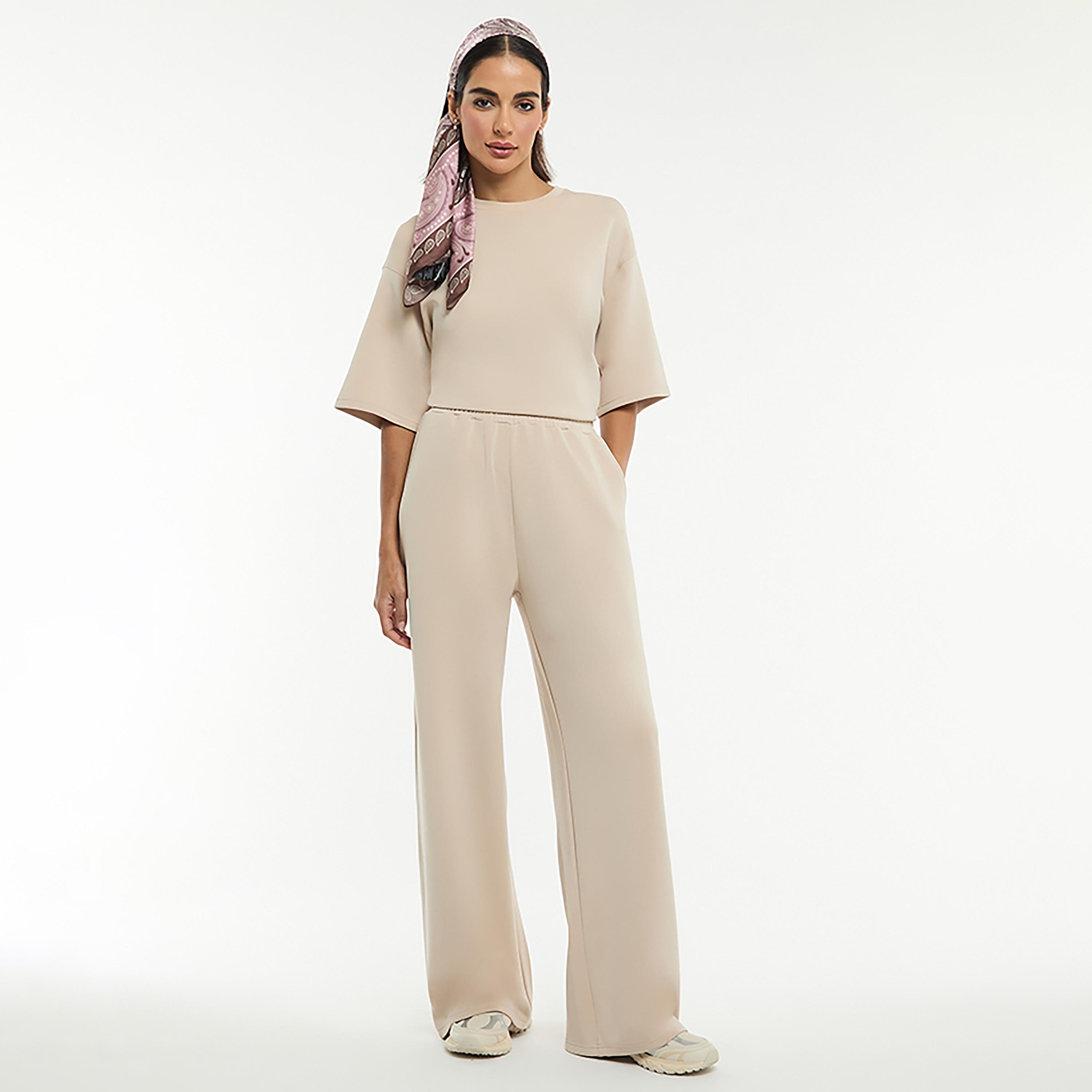 بنطلون نسائي بأرجل واسعة "وايد ليج" من بي سي بي جي-women-clothing-bottoms-trousers-image-2