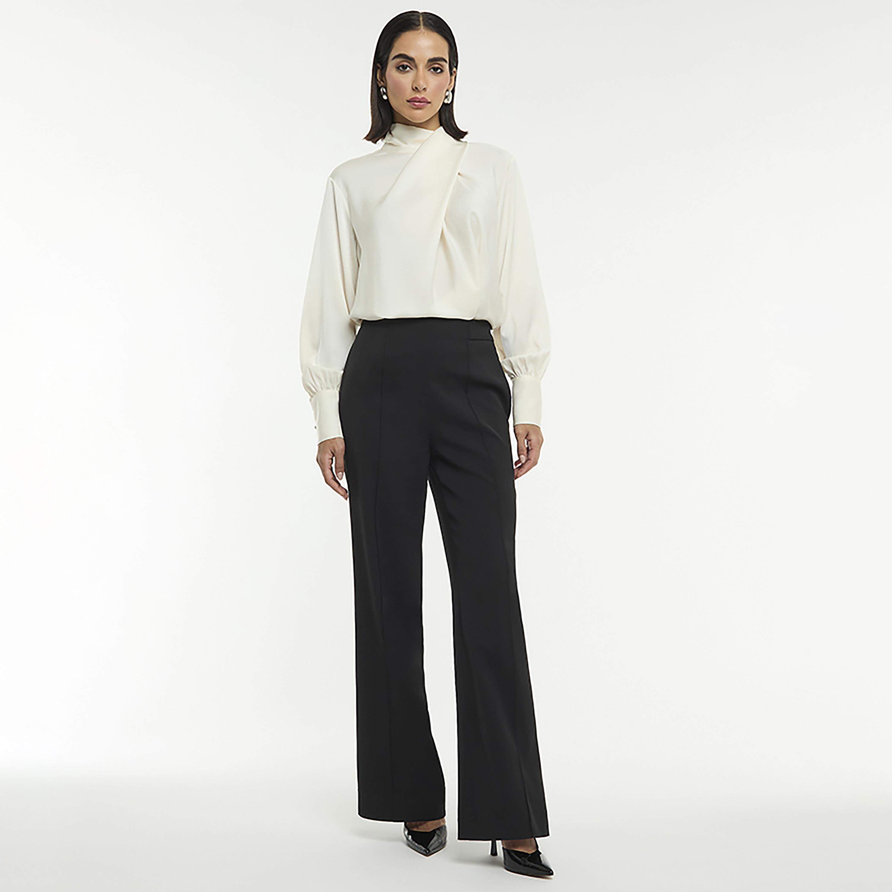 BCBG Crepe Wide Leg Women's Trousers-women-clothing-bottoms-trousers-image-2