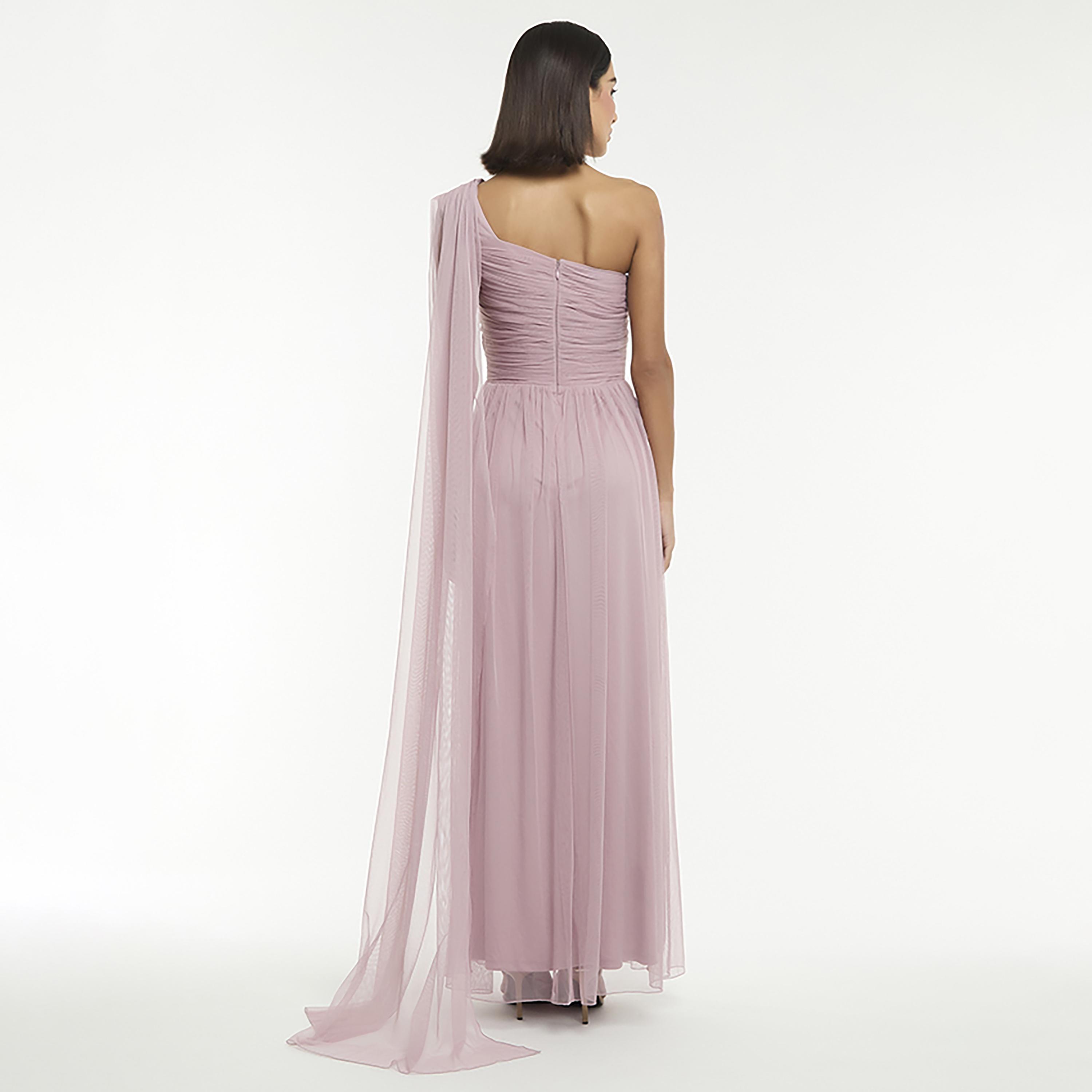BCBG Sequins One Shoulder Women's Evening Maxi Dress-women-clothing-dresses-image-3