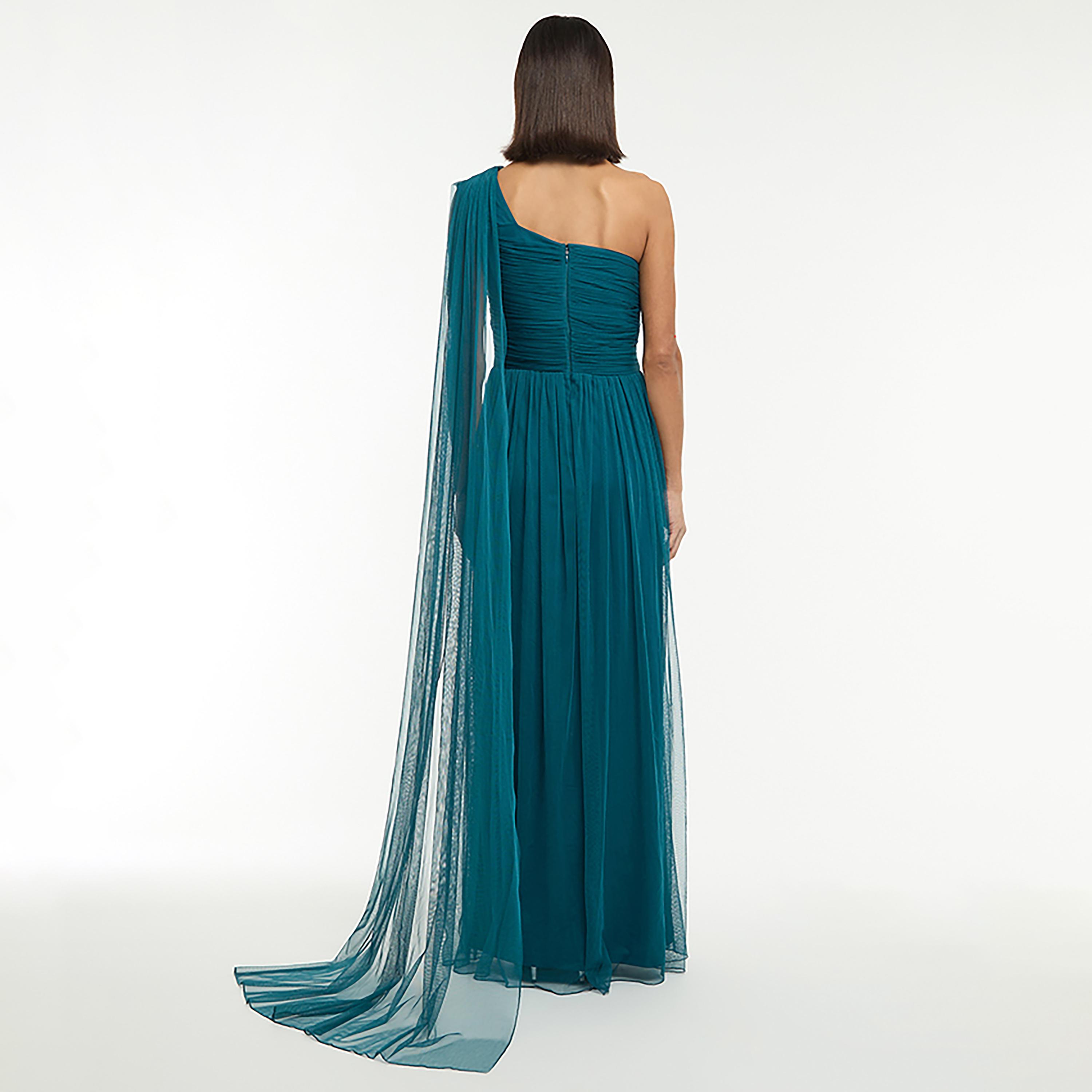 BCBG Sequins One Shoulder Women's Evening Maxi Dress-women-clothing-dresses-image-7