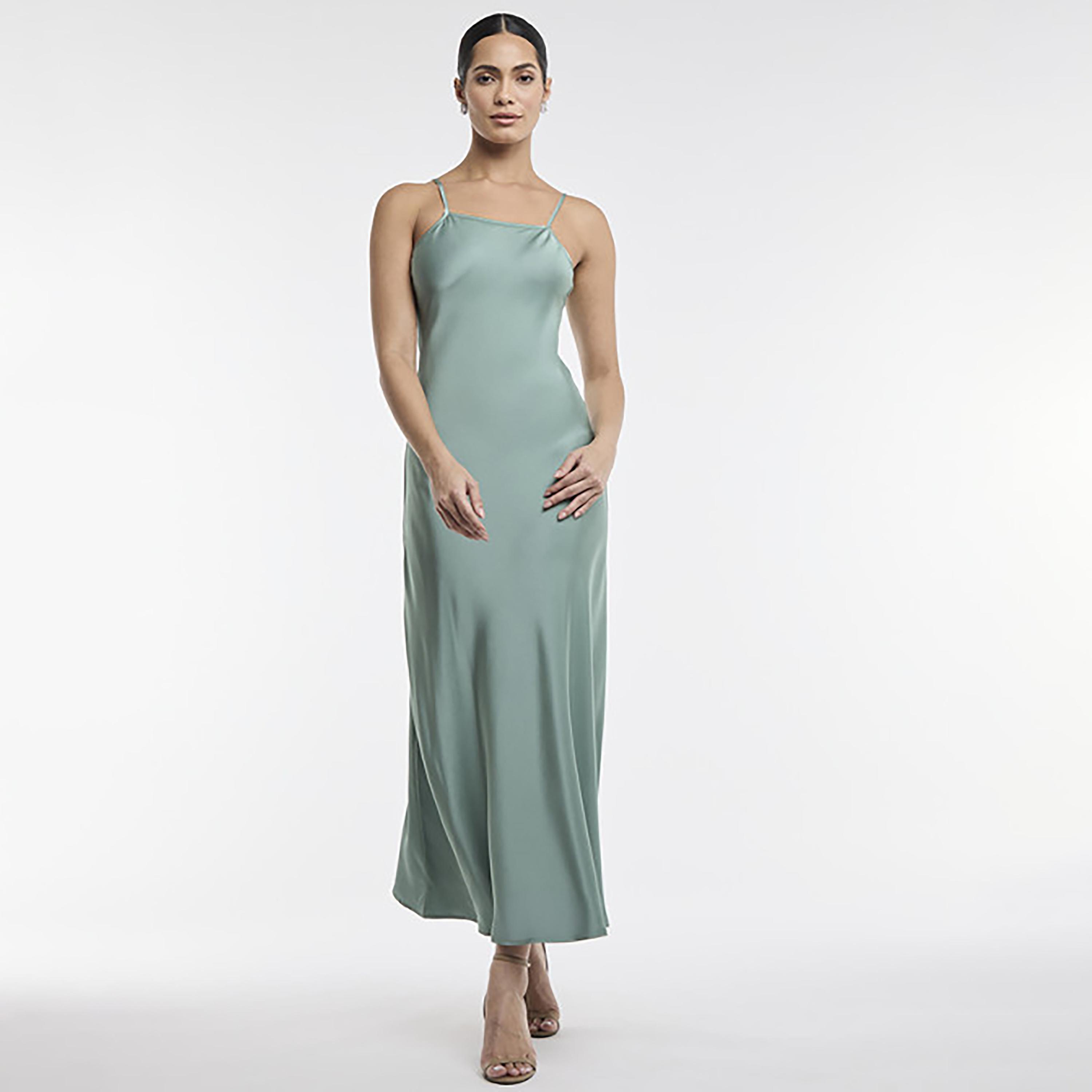 فستان ميدي "سليب" بحمالات كتف ساتان من بي سي بي جي-women-clothing-dresses-image-1
