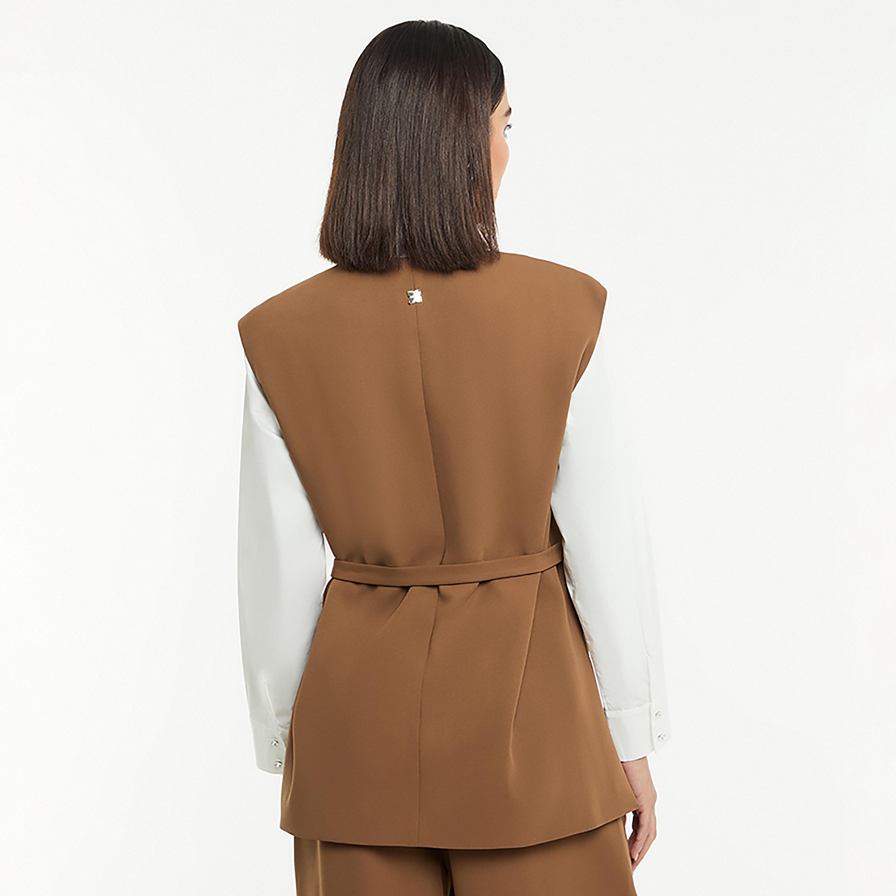 BCBG Browm Oversized Women's Wrap Vest-women-winterwear-coatsandjackets-waistcoats-image-3