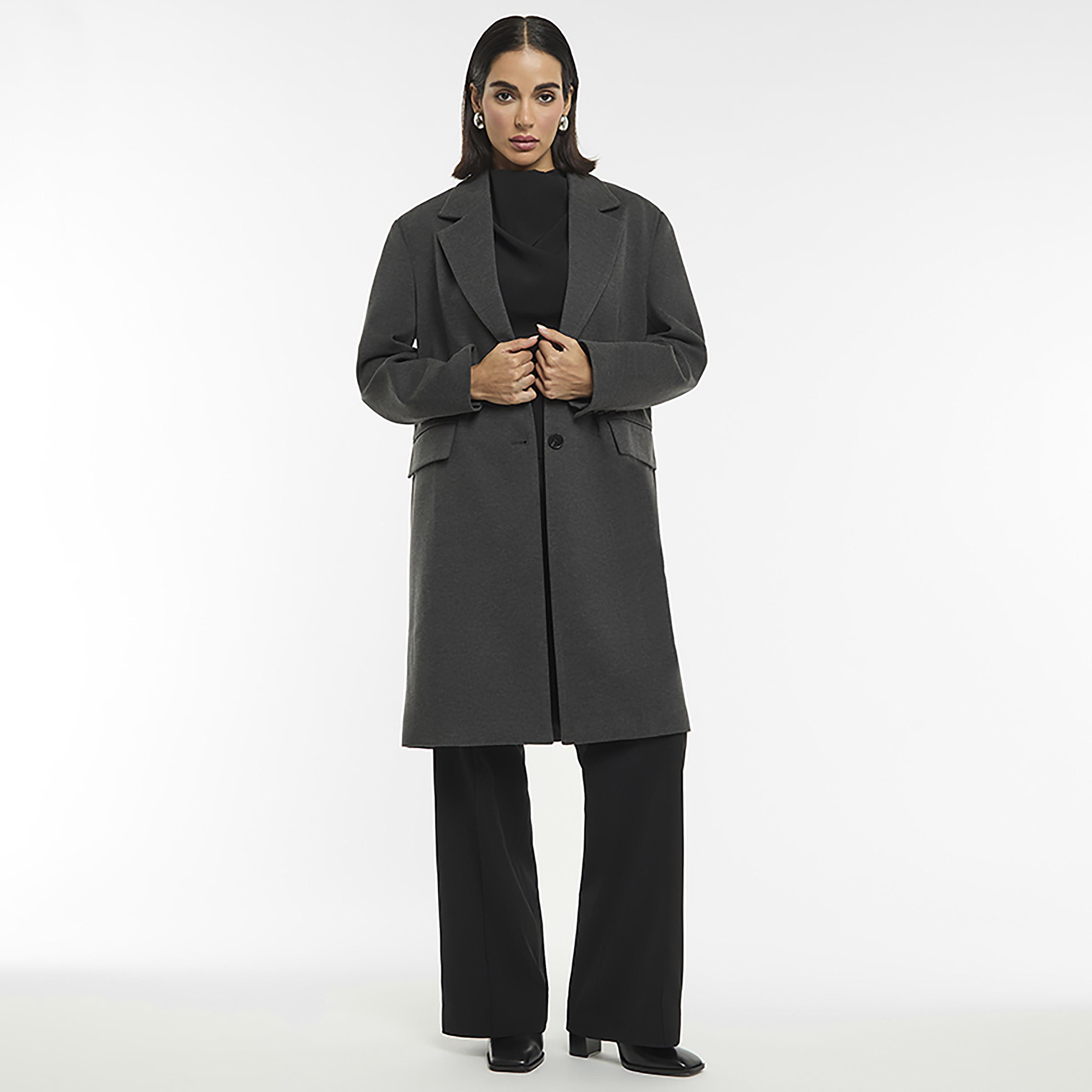 معطف طويل نسائي "أوفرسايز" من قماش الجوخ بياقة عريضة من بي سي بي جي-women-winterwear-coatsandjackets-coats-image-2