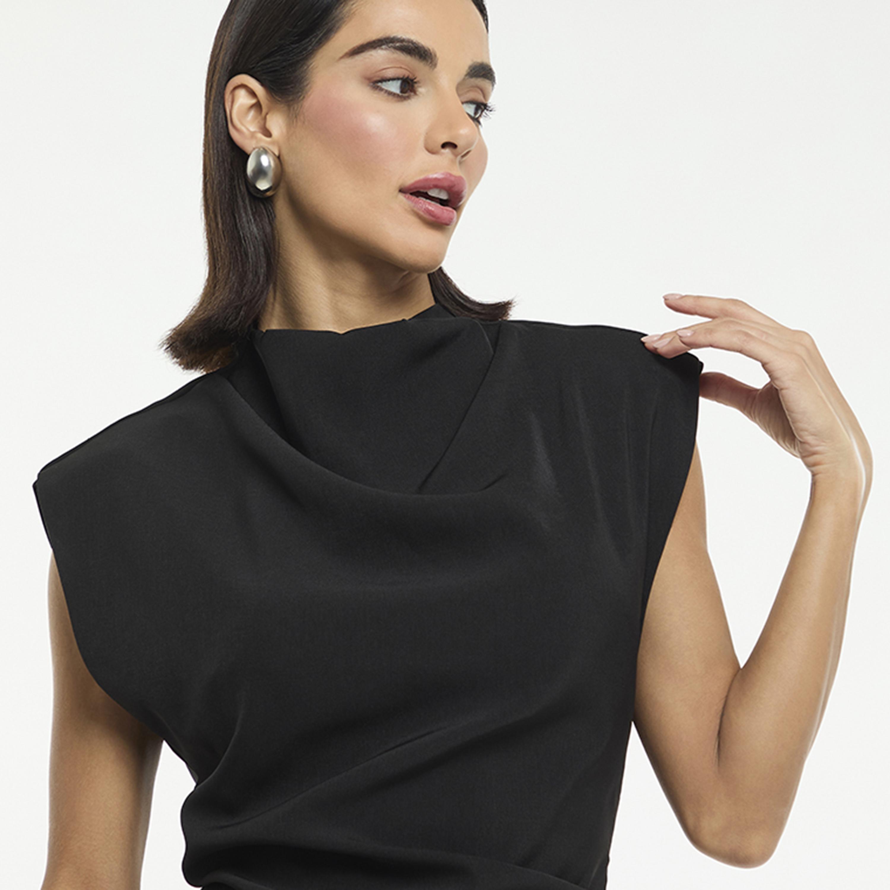 BCBG Draped Neck Women's Top-women-clothing-shirtsandblouses-blouses-image-4