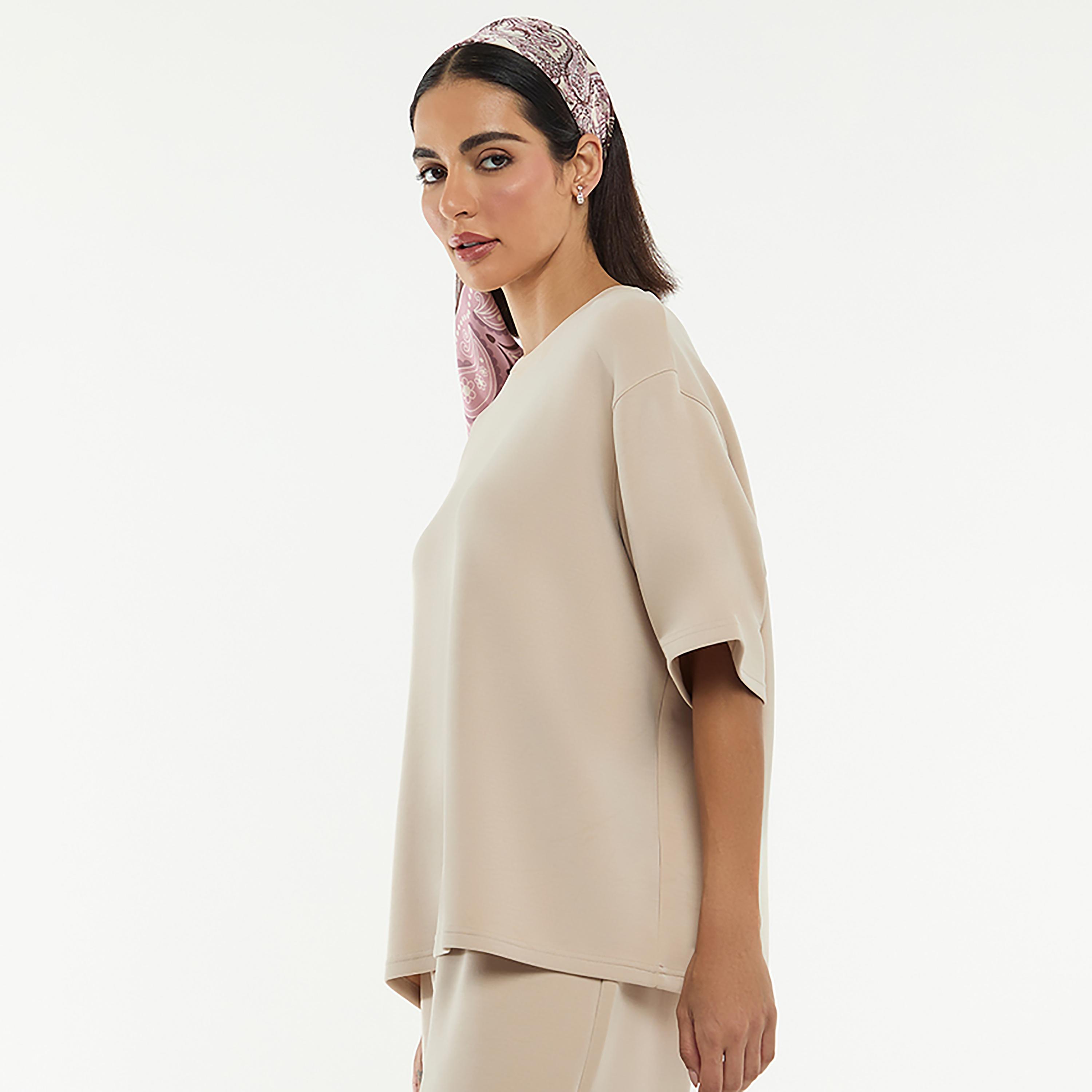 تيشيرت نسائي بياقة مستديرة "كرو نيك" من بي سي بي جي-women-clothing-tshirts-image-5