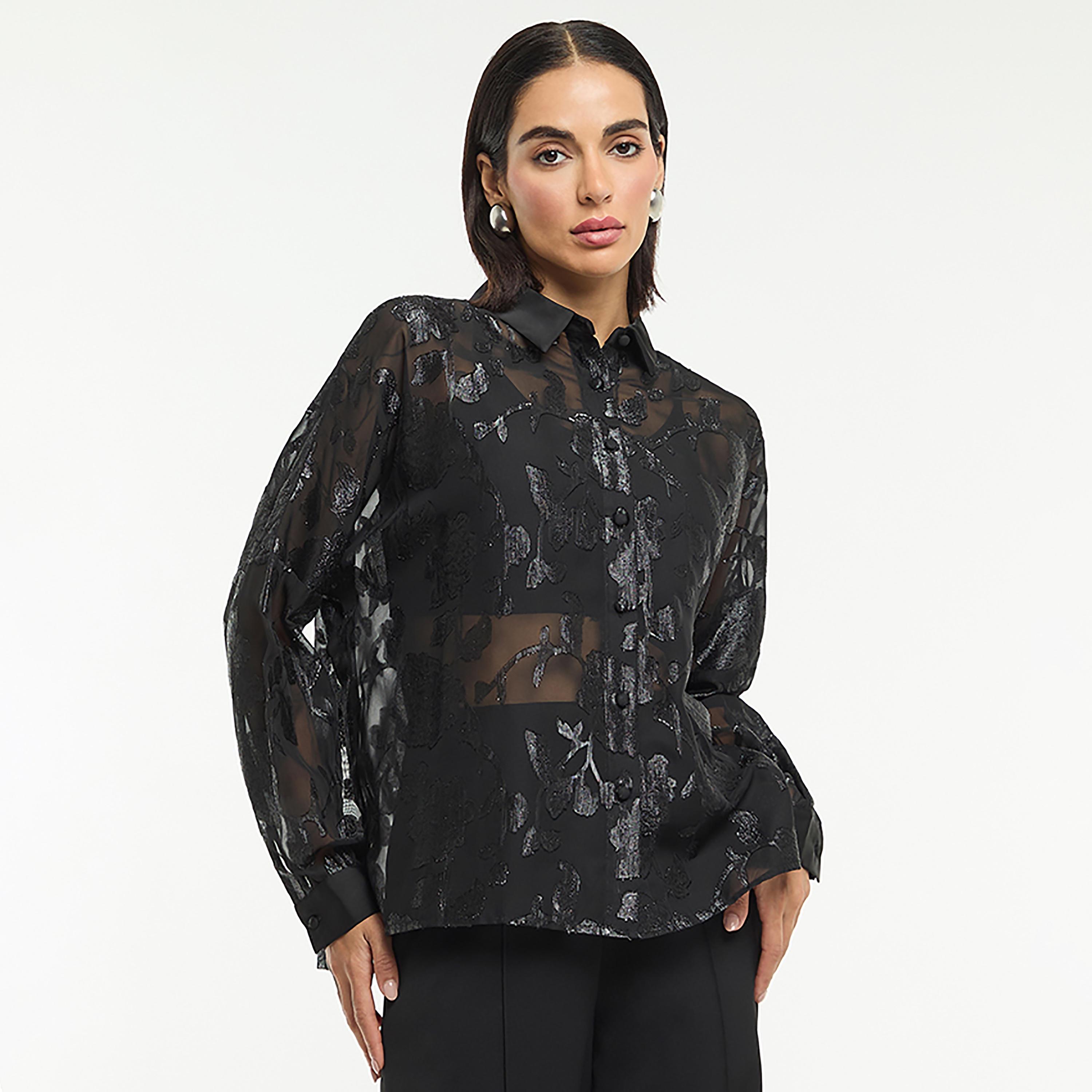 قميص نسائي من قماش "لوريكس جاكار" من بي سي بي جي-women-clothing-shirtsandblouses-shirts-image-9