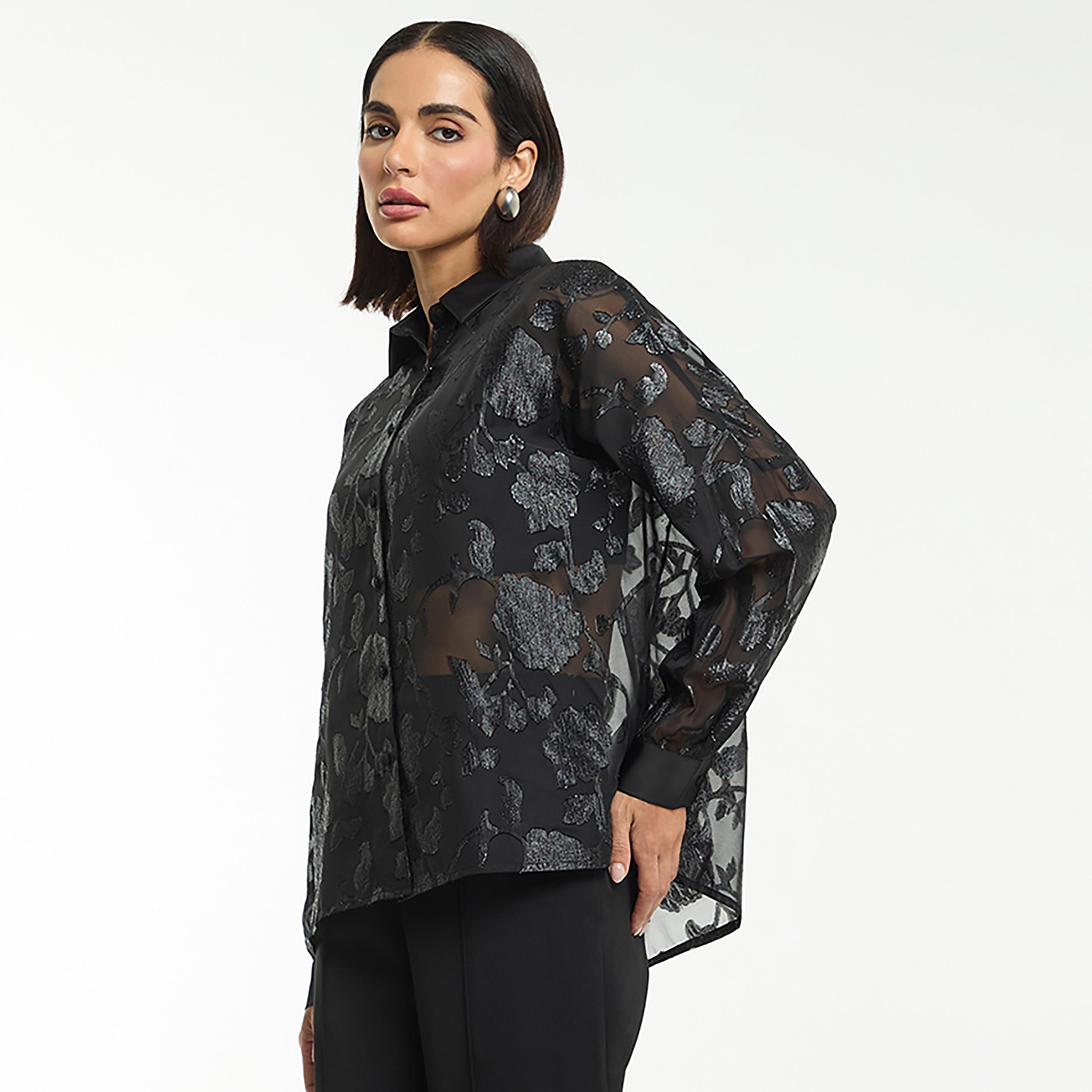 قميص نسائي من قماش "لوريكس جاكار" من بي سي بي جي-women-clothing-shirtsandblouses-shirts-image-8